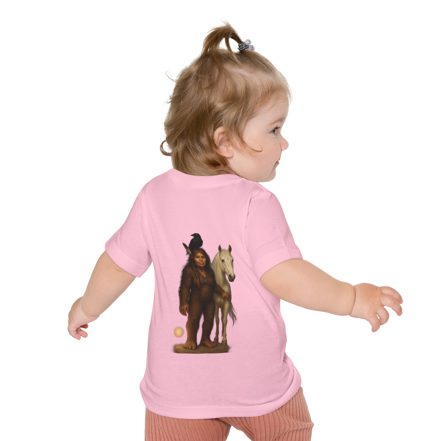 Bigfoot & Friends Baby T-Shirt — Cute Sasquatch, Horse & Raven Infant Tee