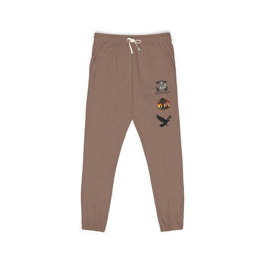 KindredTree emblem and crest design Sweatpants — Cozy Fleece Joggers with Raven