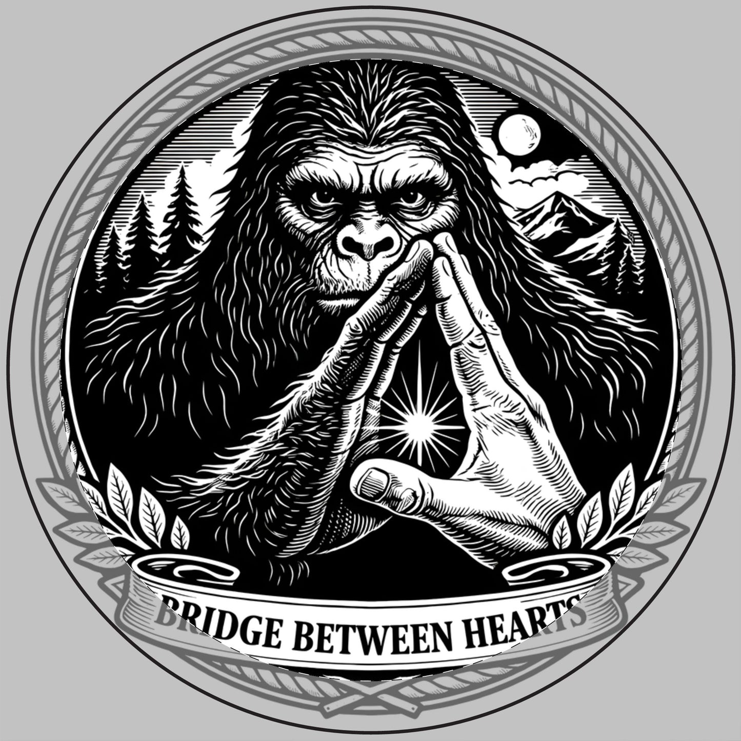 Scented Soy Candle — 'Bridge Between Hearts' Engraved Bigfoot Design