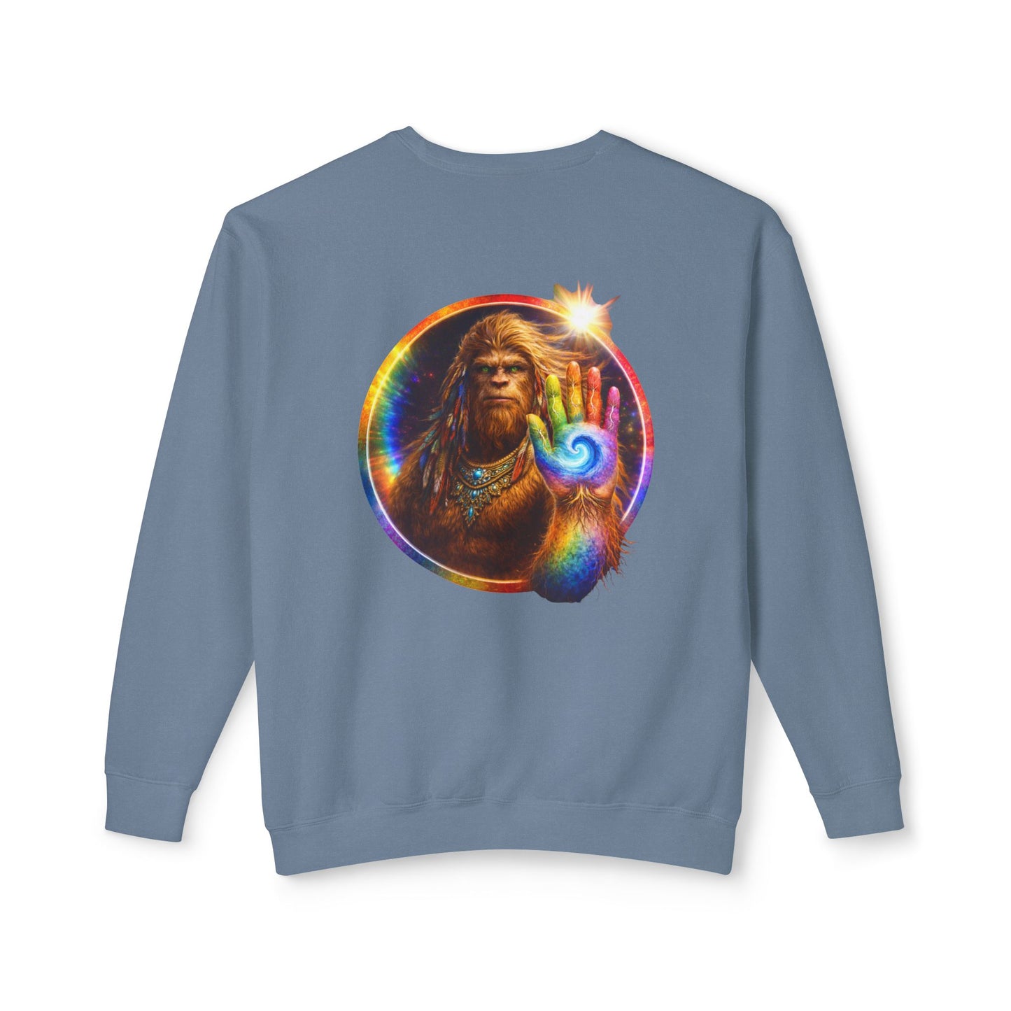 ALL LIFE MATTERS — The Sasquatch Forest Elder’s- Hand Crewneck Sweatshirt
