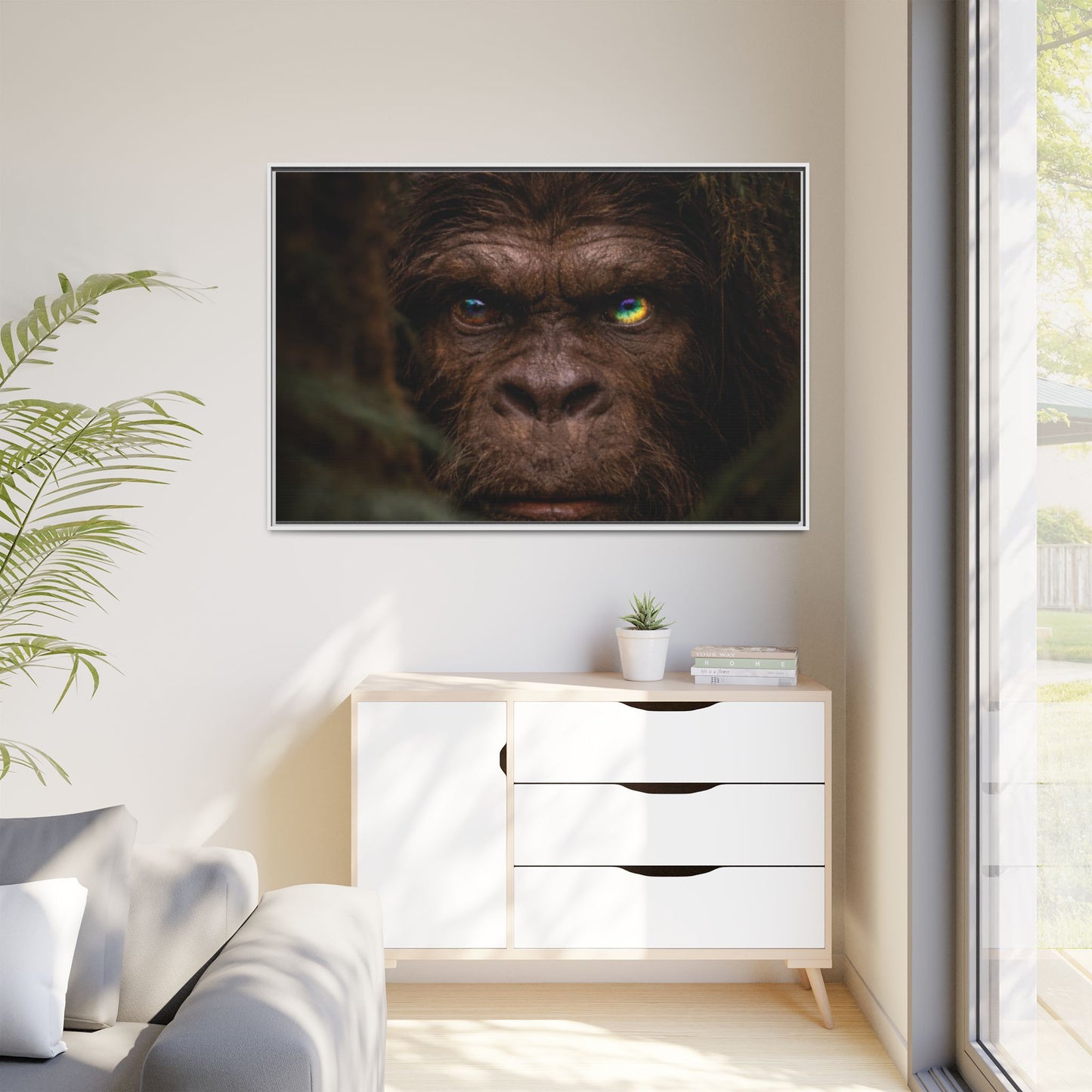 Their Eyes of the Living Rainbow- The Sasquatch People  Portrait Wall Art