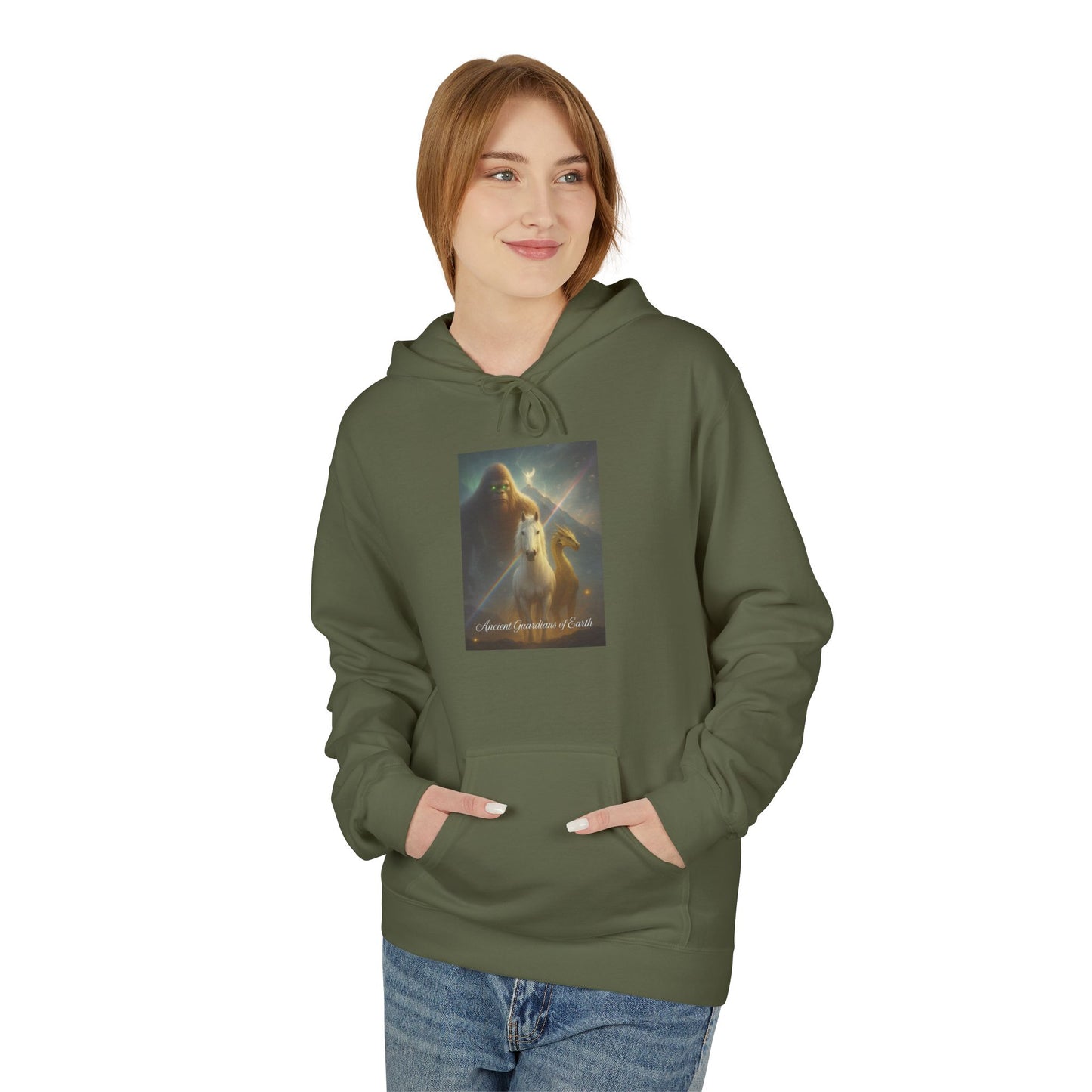Cosmic Portal Hoodie — "Searching for Earth’s Story" Astral Landscape Pullover