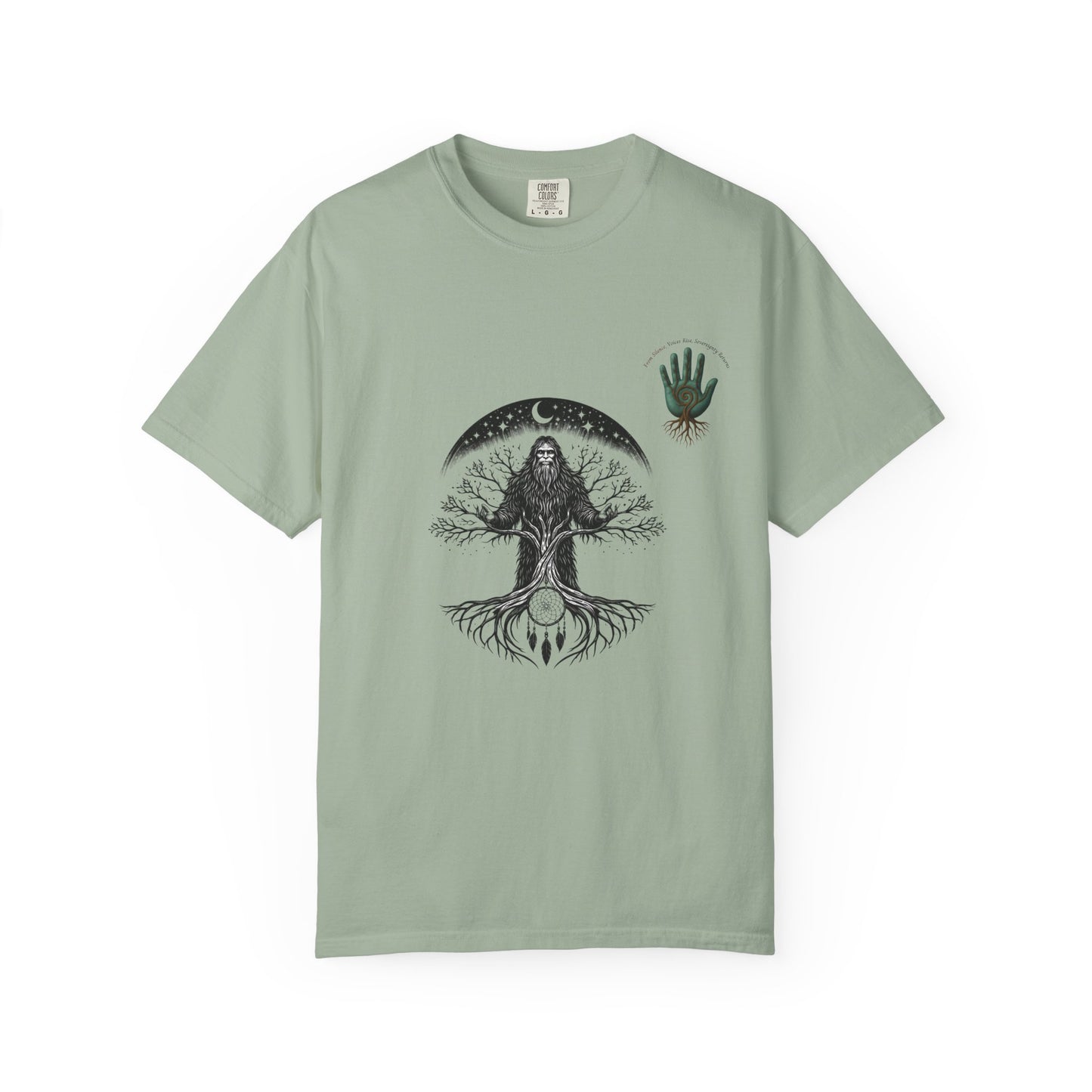 Sasquatch Guardian Tee — "Voices Rise, Sovereignty Returns" MMIW Tribute
