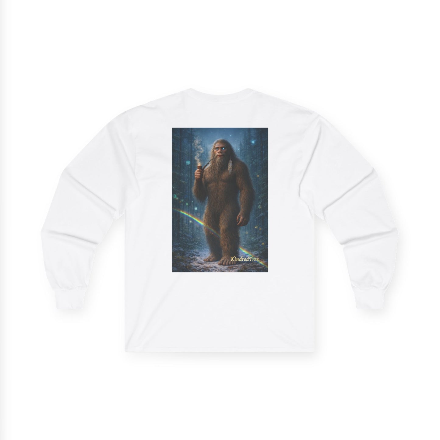Bigfoot Forest Graphic Tee — Sasquatch Illustration Long Sleeve