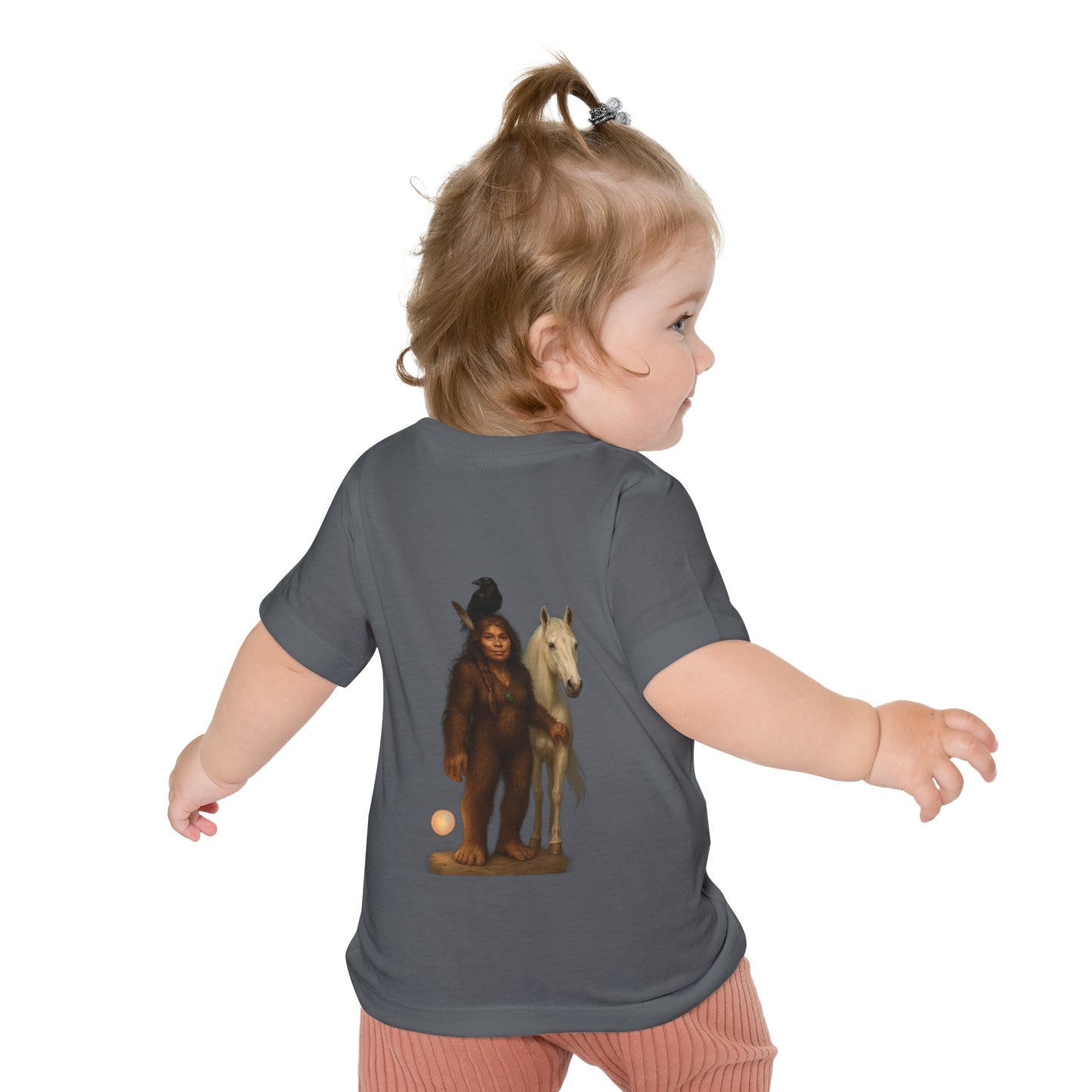 Bigfoot & Friends Baby T-Shirt — Cute Sasquatch, Horse & Raven Infant Tee