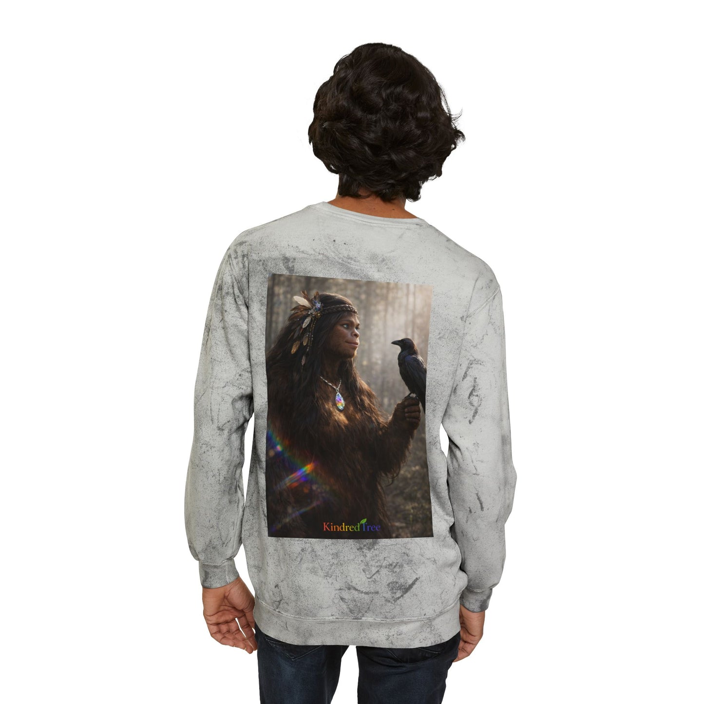 Sasquatch Royal Guardian, Eyes of the Living Rainbow- Crewneck Sweatshirt