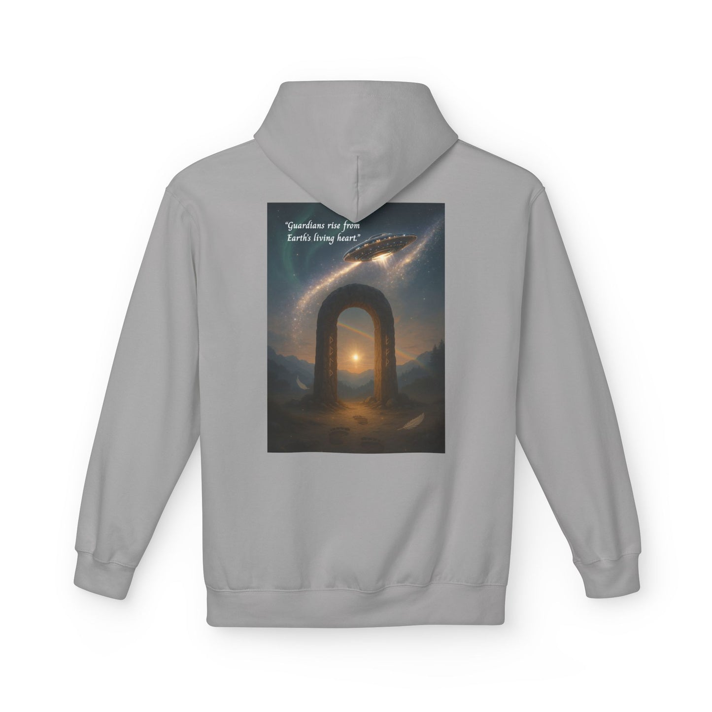 Cosmic Portal Hoodie — "Searching for Earth’s Story" Astral Landscape Pullover