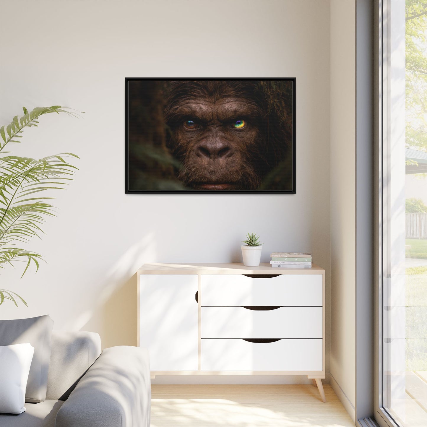 Their Eyes of the Living Rainbow- The Sasquatch People  Portrait Wall Art