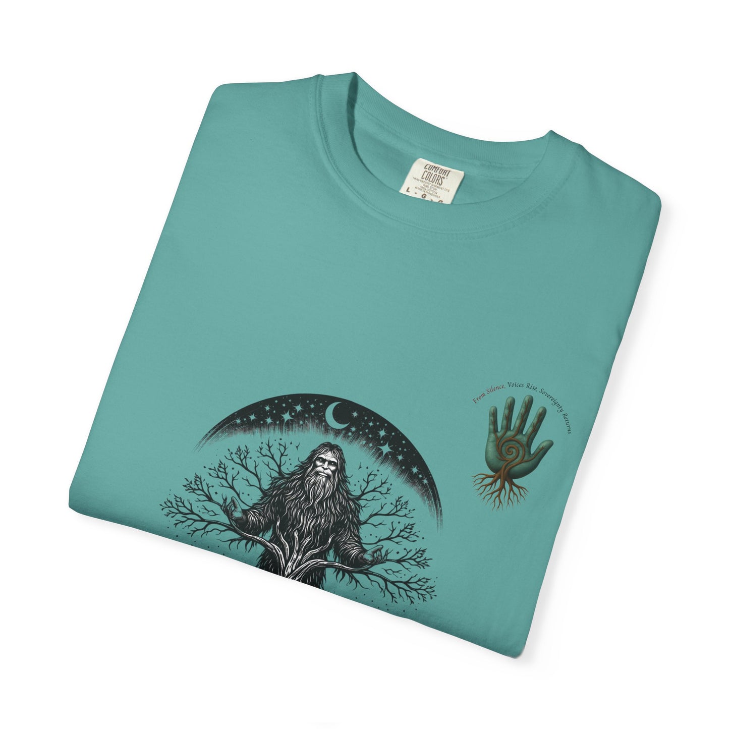 Sasquatch Guardian Tee — "Voices Rise, Sovereignty Returns" MMIW Tribute