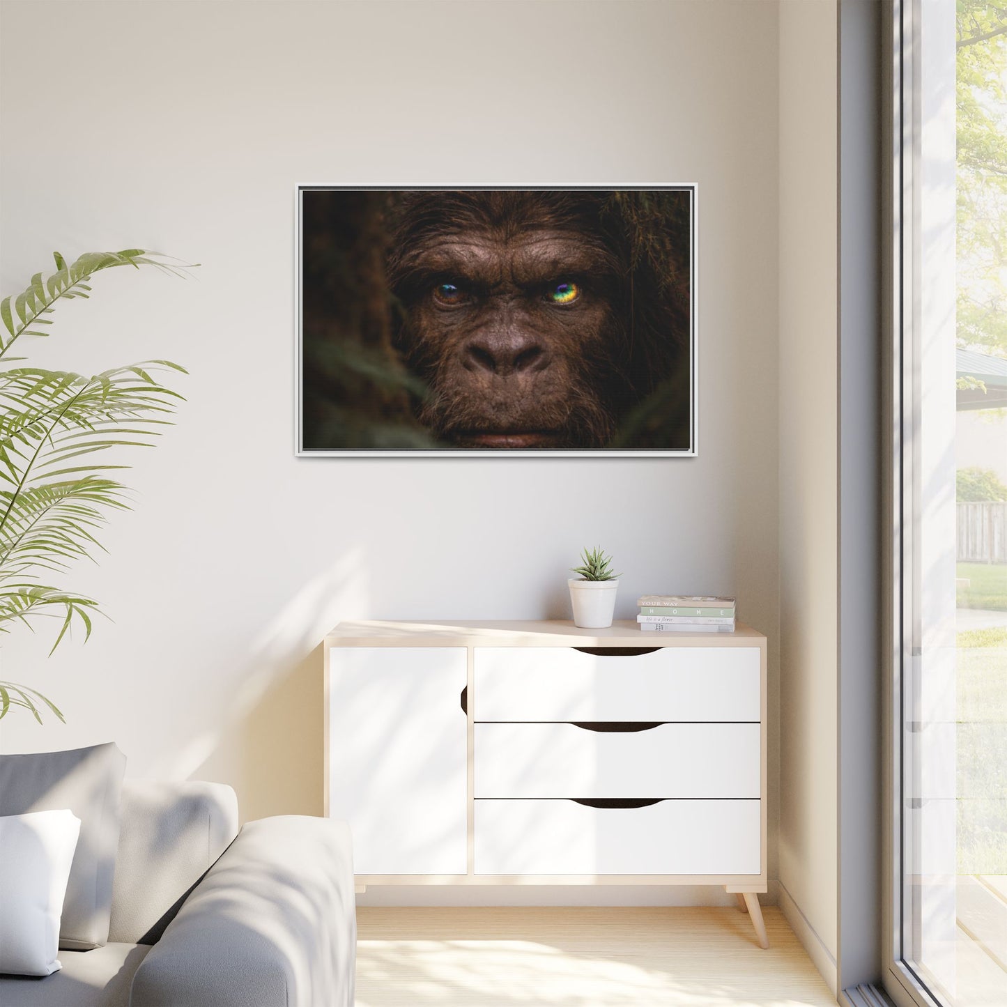 Their Eyes of the Living Rainbow- The Sasquatch People  Portrait Wall Art