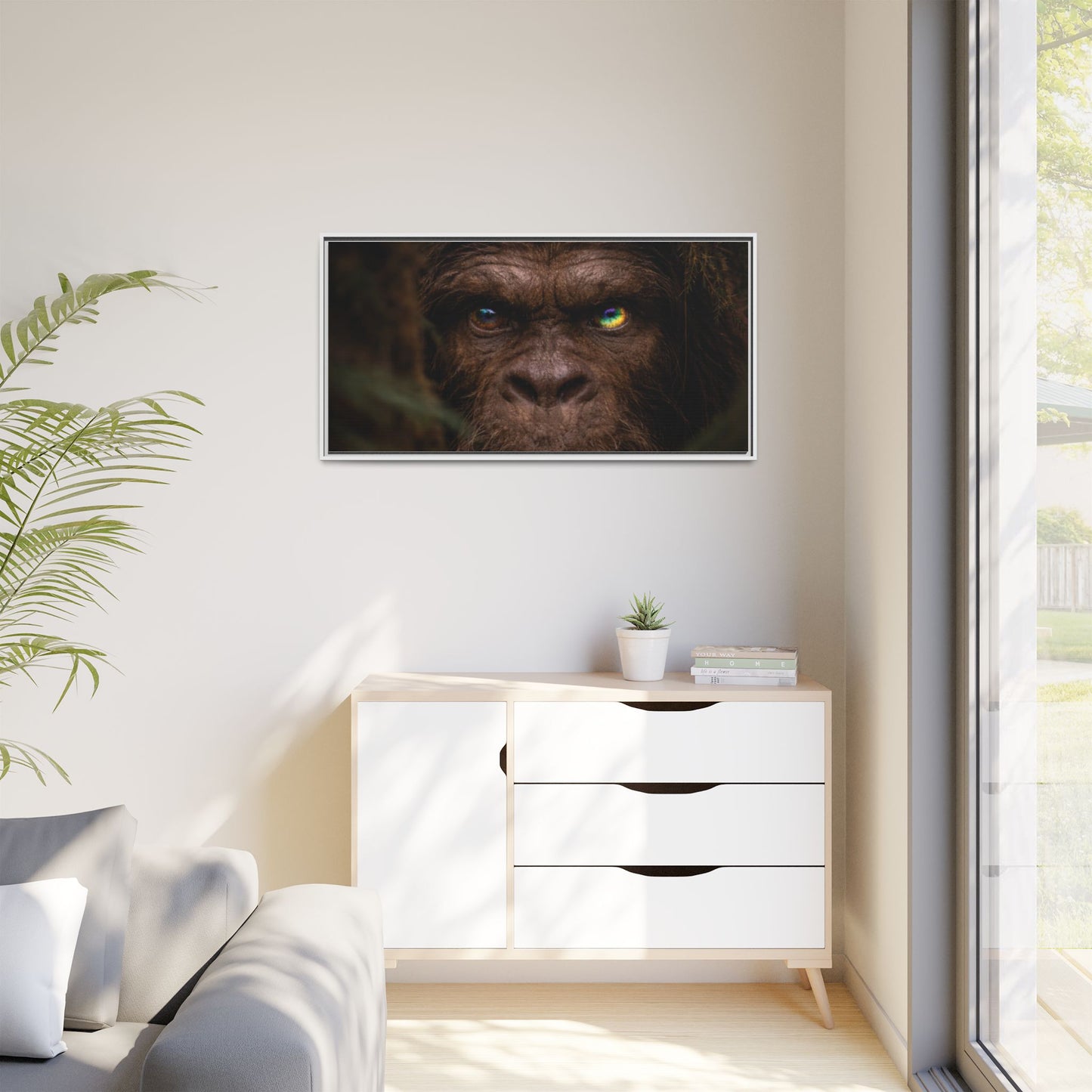 Their Eyes of the Living Rainbow- The Sasquatch People  Portrait Wall Art