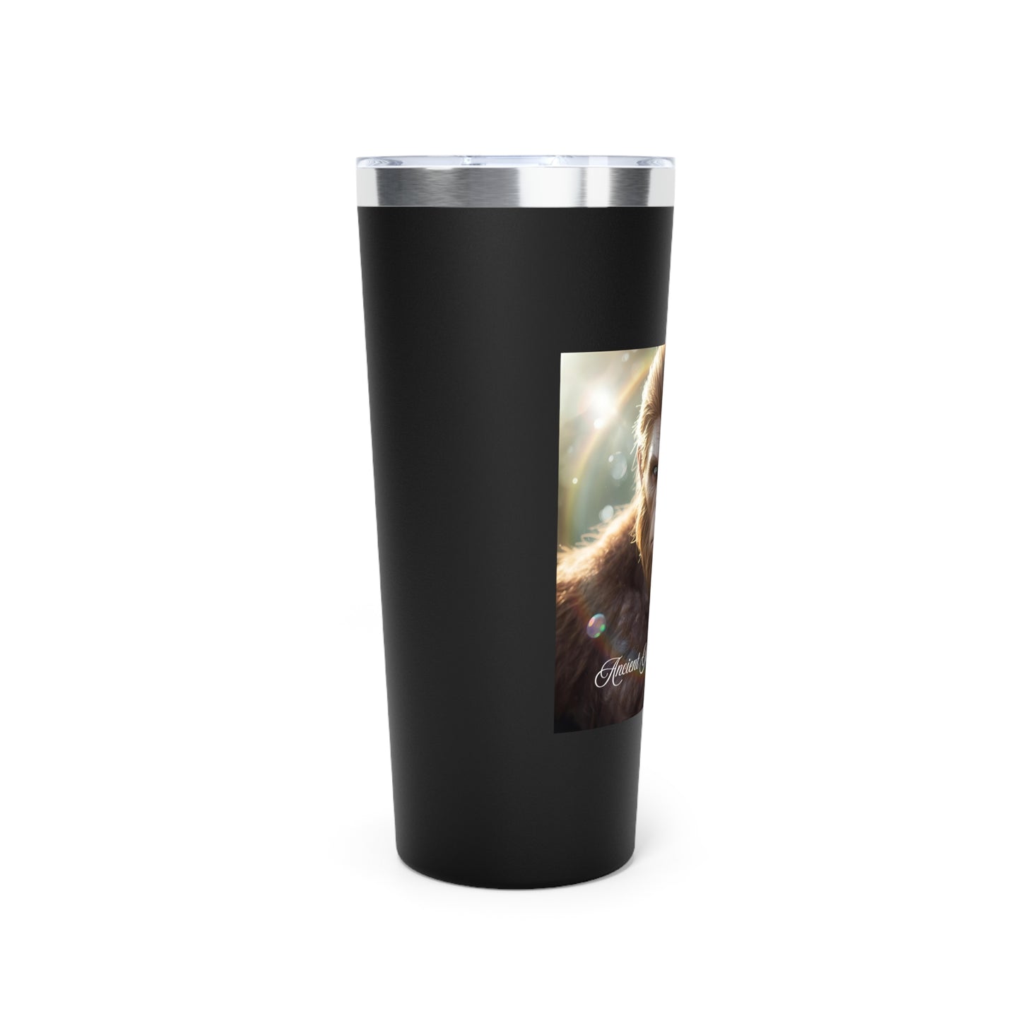 22oz Insulated Tumbler — “Ancient Guardian” Sasquatch Graphic, Copper Vacuum Travel Mug