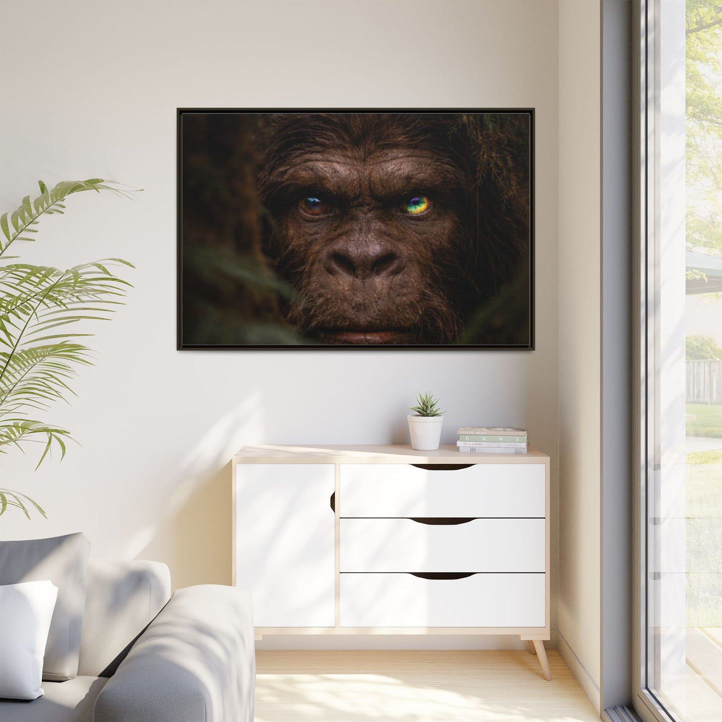 Their Eyes of the Living Rainbow- The Sasquatch People  Portrait Wall Art