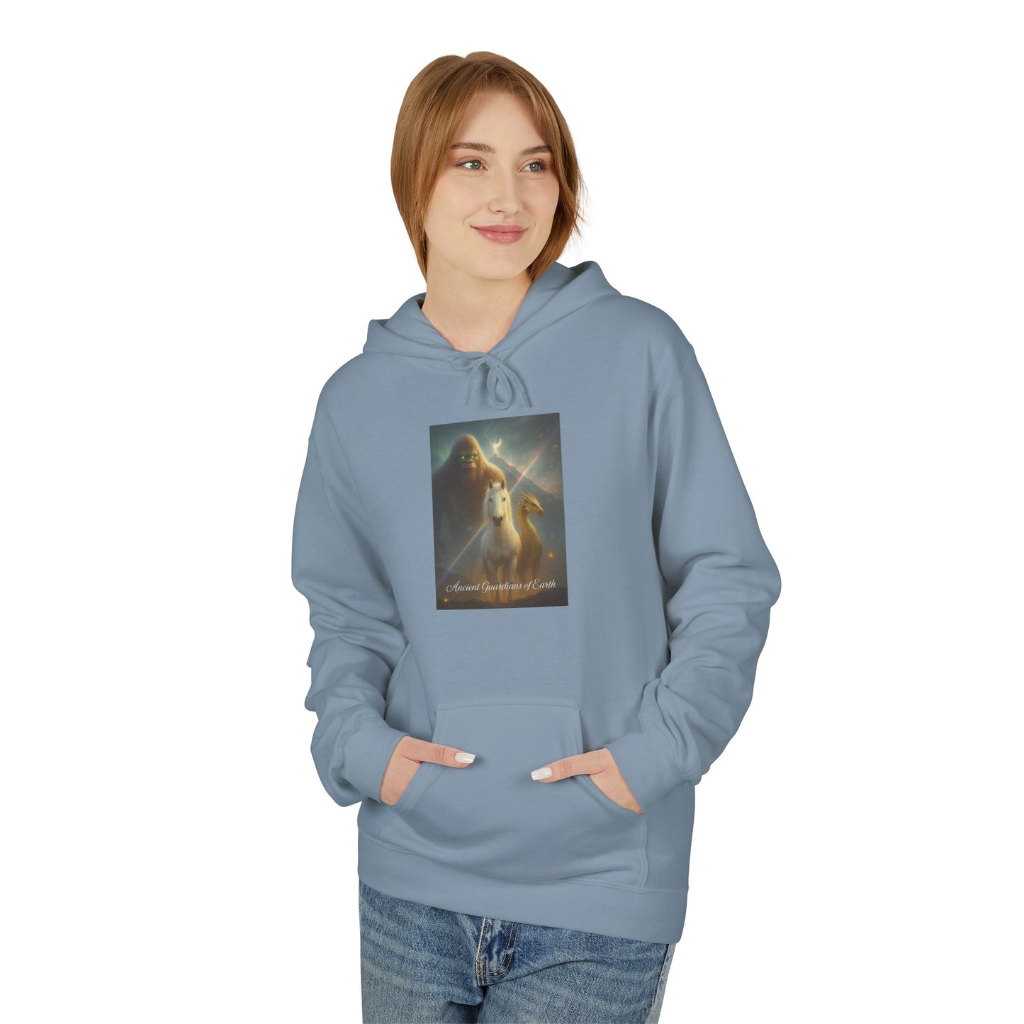 Cosmic Portal Hoodie — "Searching for Earth’s Story" Astral Landscape Pullover