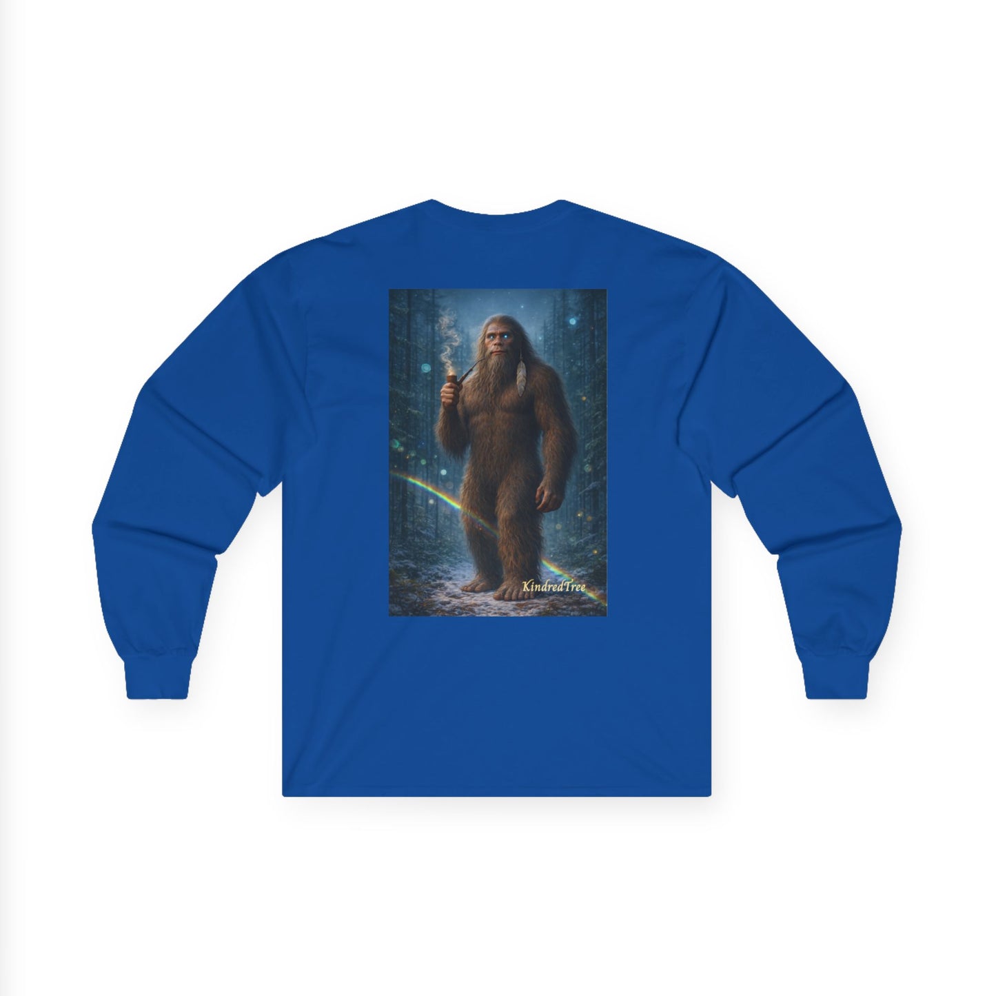 Bigfoot Forest Graphic Tee — Sasquatch Illustration Long Sleeve