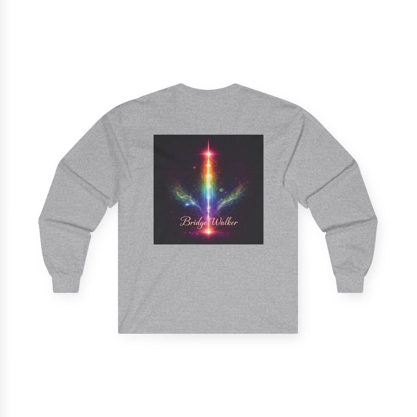 Long Sleeve Tee — "Bridge Walker" Spiritual Cosmic Portrait
