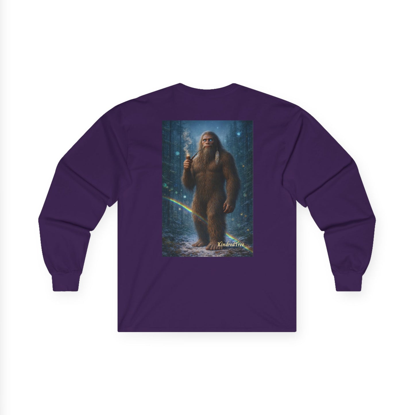 Bigfoot Forest Graphic Tee — Sasquatch Illustration Long Sleeve