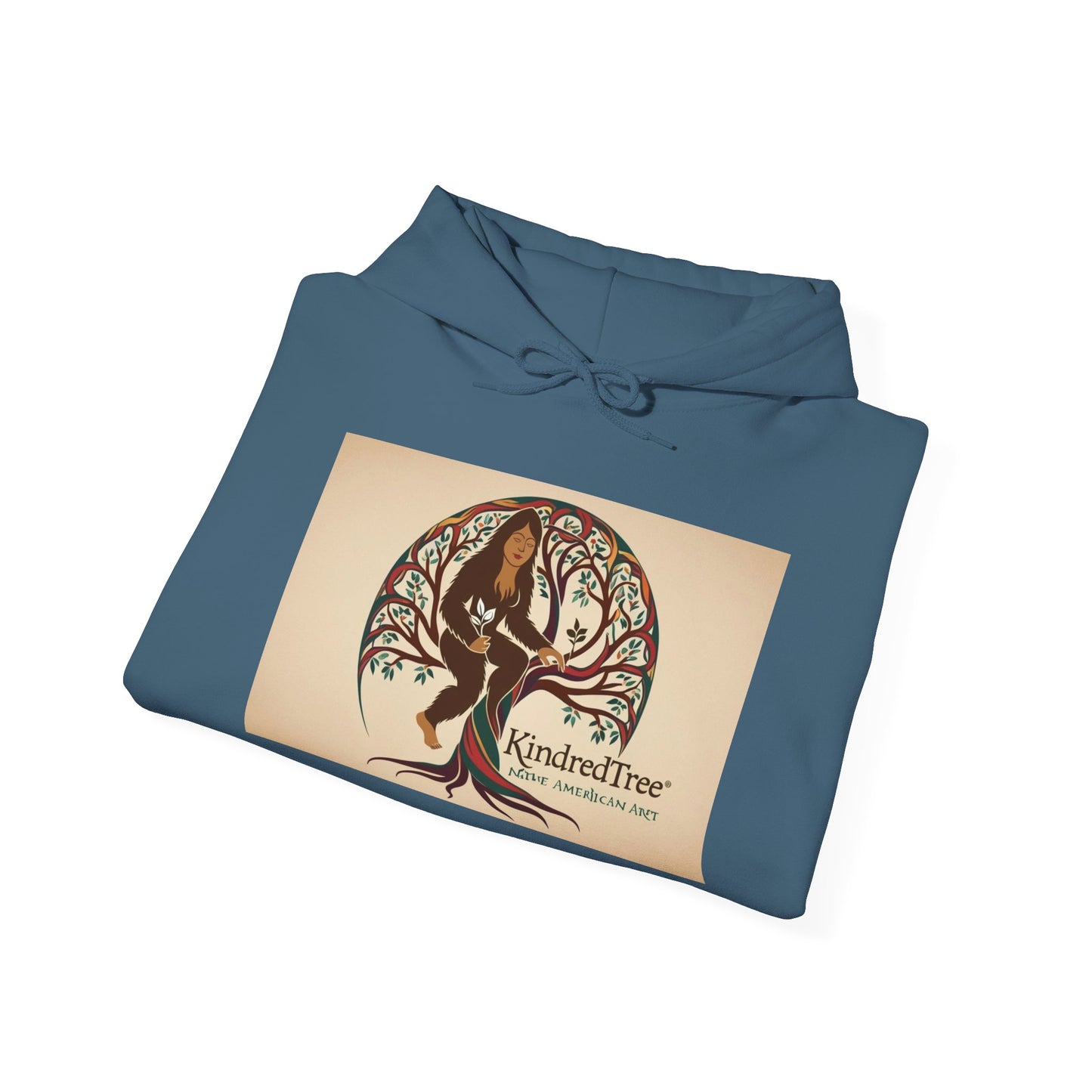 Hooded Sweatshirt - Female Sasquatch Tree of Life Colorful Kindretree Design