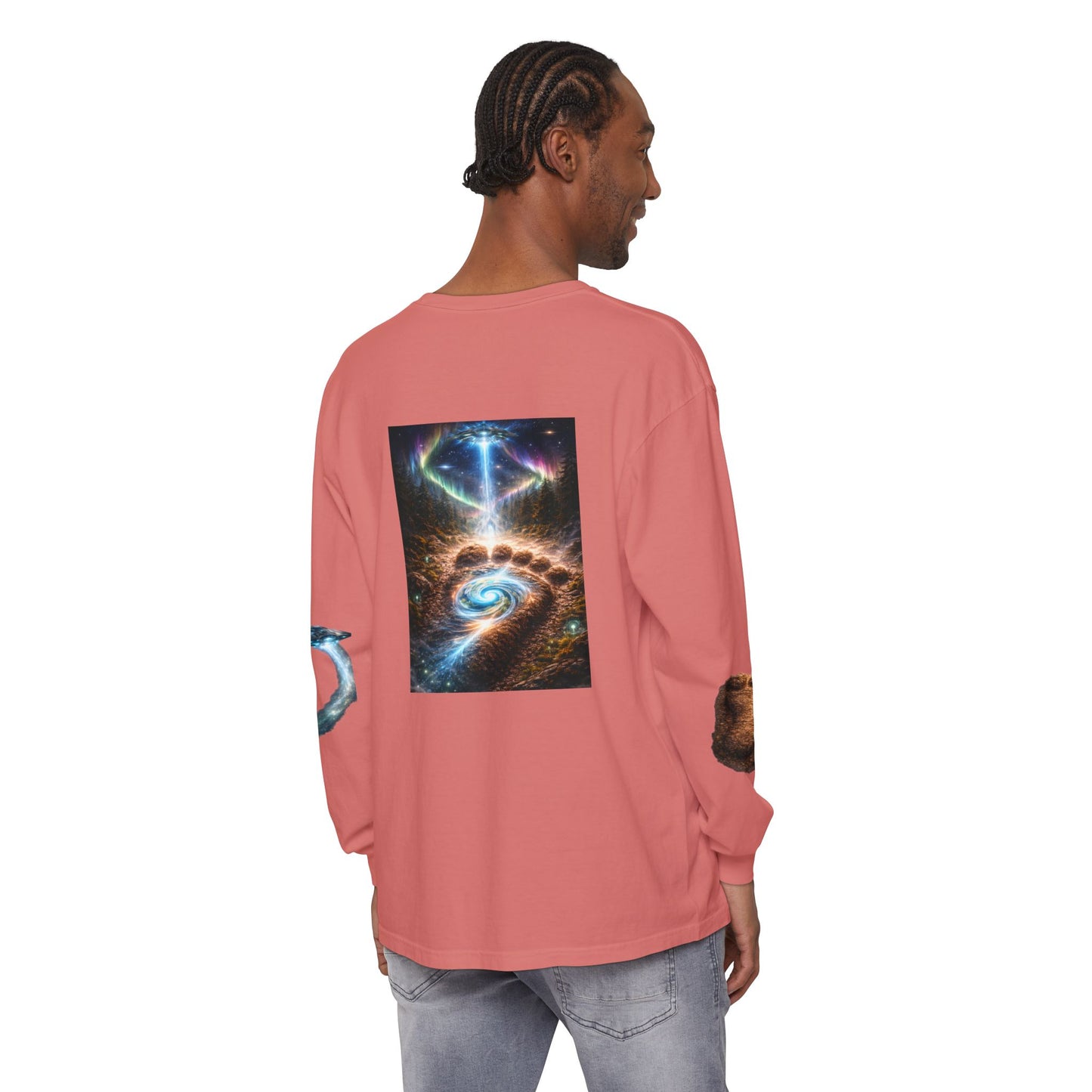 The Imprints of Our First Ancestors Long Sleeve Cosmic Sasquatch Guardian Tee