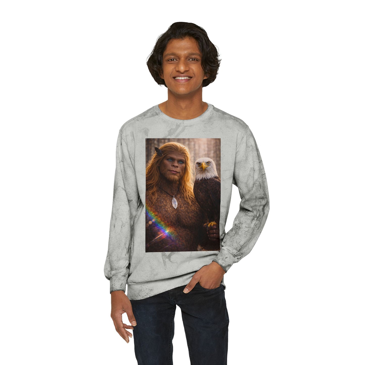 Eyes of the Living Rainbow — Sasquatch Prince Crewneck Sweatshirt