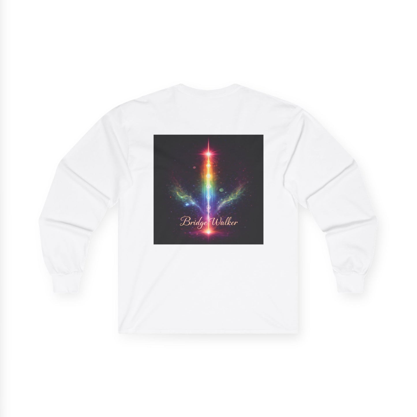 Long Sleeve Tee — "Bridge Walker" Spiritual Cosmic Portrait