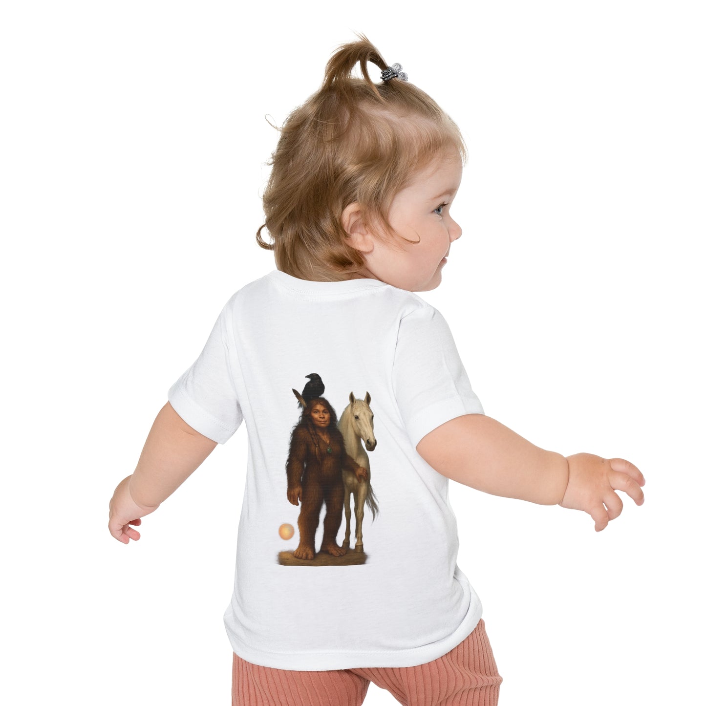 Bigfoot & Friends Baby T-Shirt — Cute Sasquatch, Horse & Raven Infant Tee