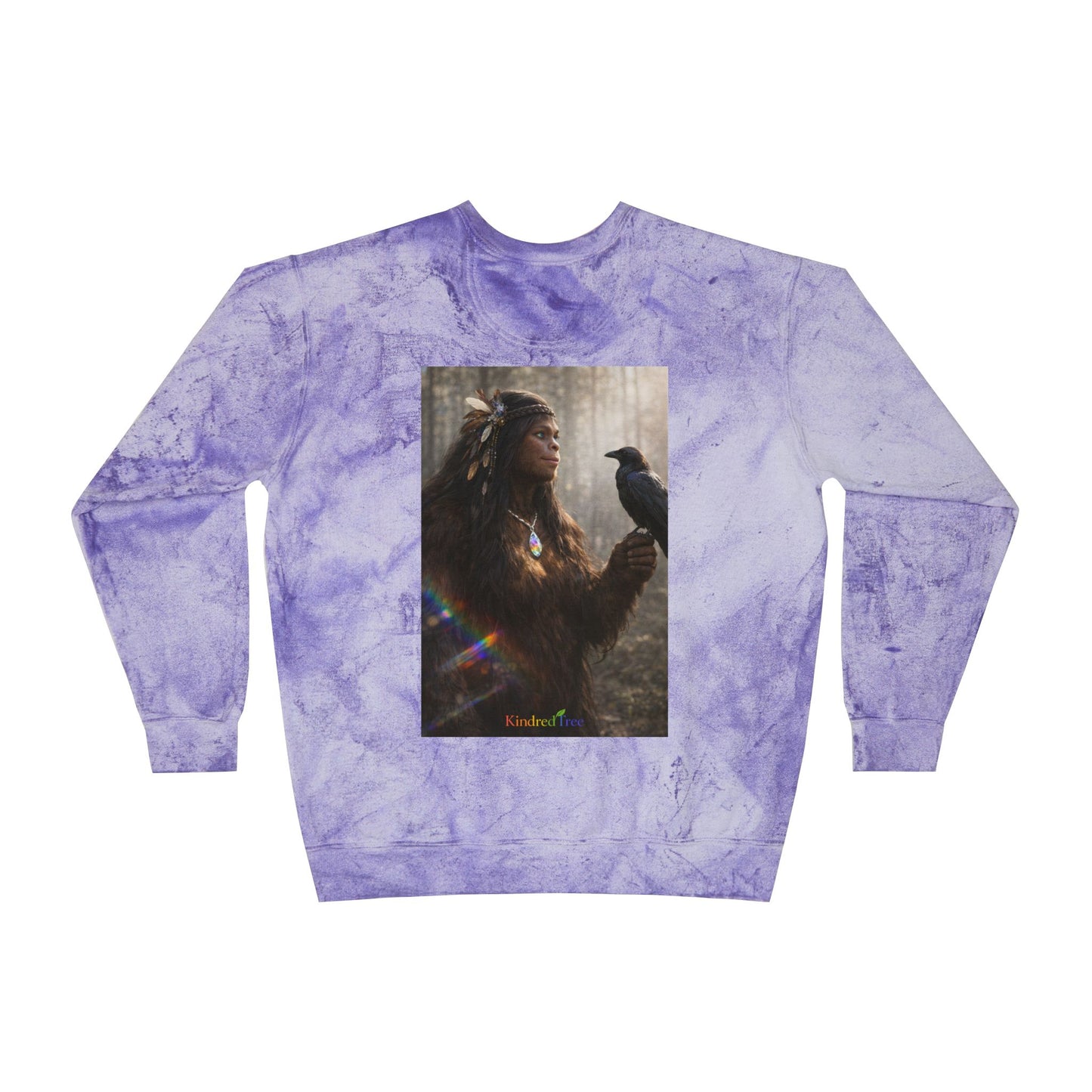 Sasquatch Royal Guardian, Eyes of the Living Rainbow- Crewneck Sweatshirt