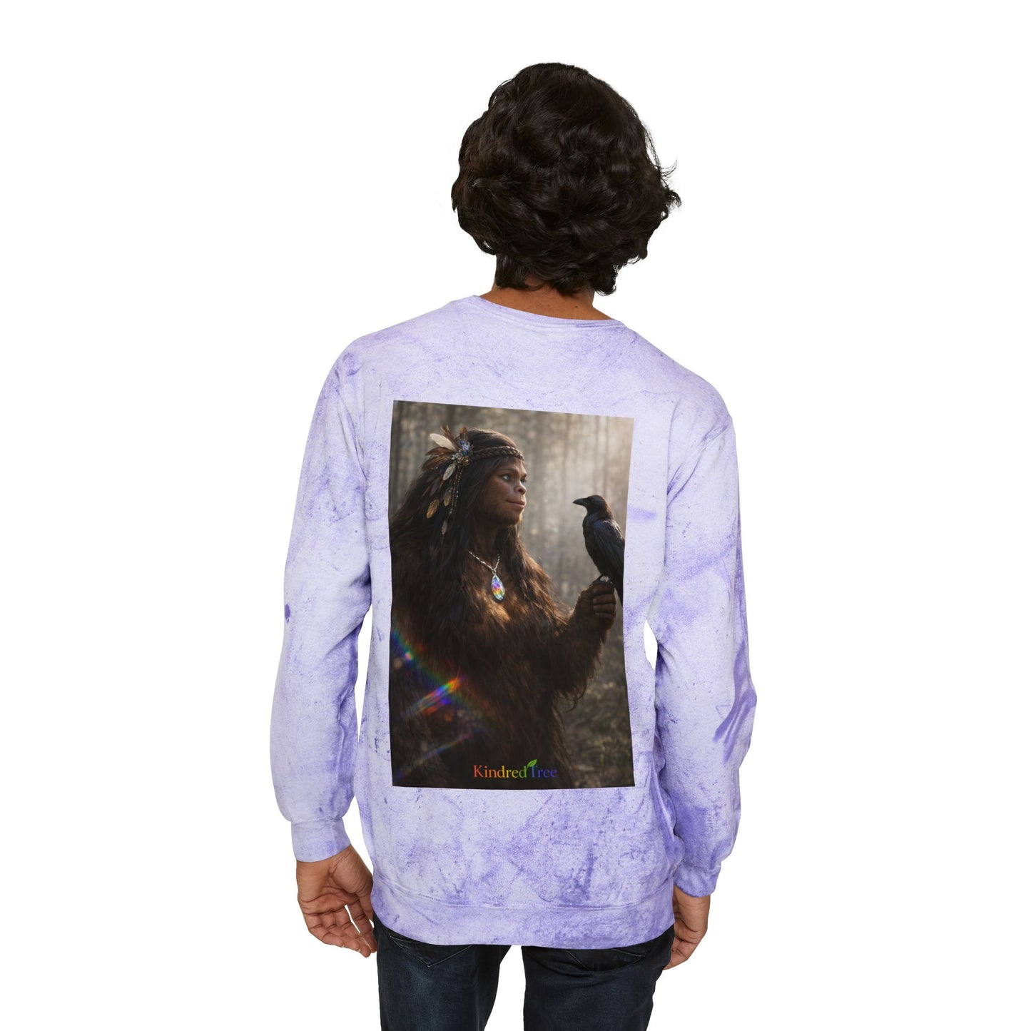 Sasquatch Royal Guardian, Eyes of the Living Rainbow- Crewneck Sweatshirt