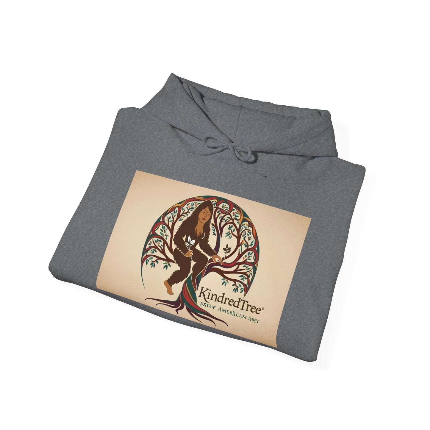Hooded Sweatshirt - Female Sasquatch Tree of Life Colorful Kindretree Design