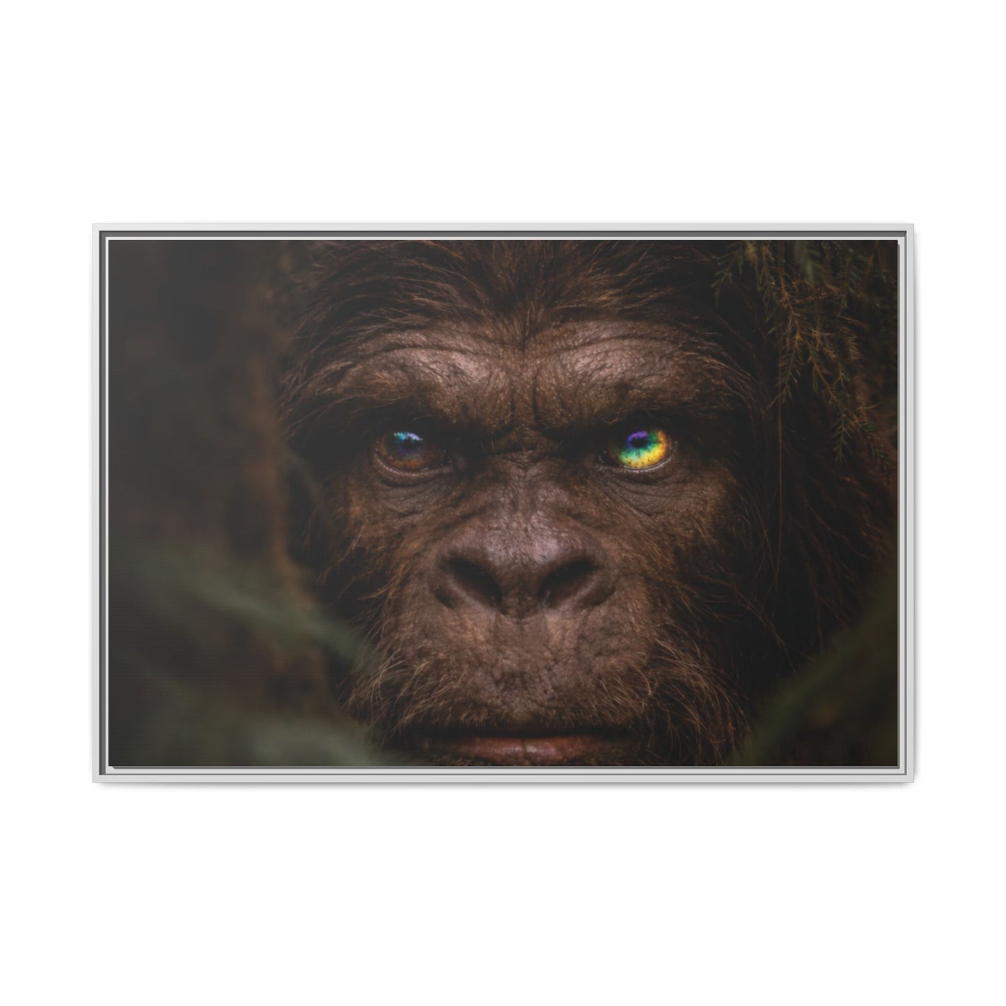 Their Eyes of the Living Rainbow- The Sasquatch People  Portrait Wall Art