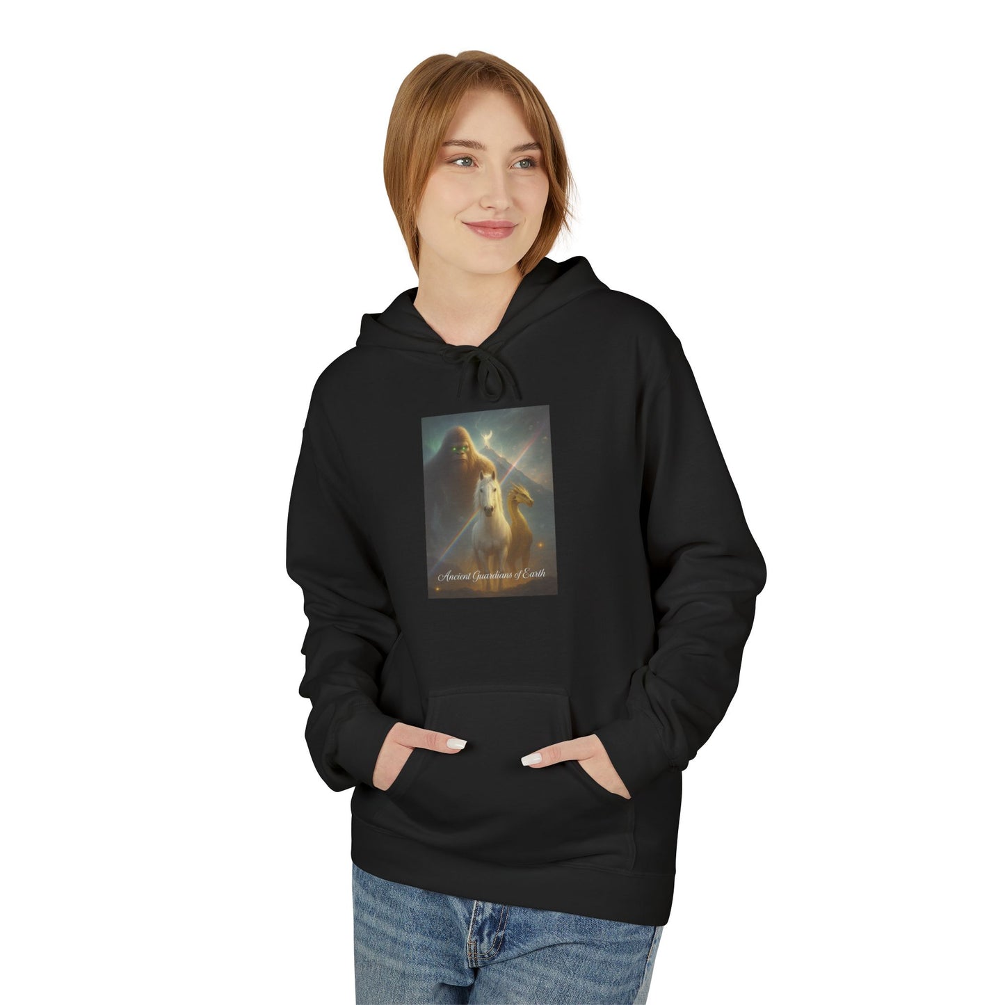 Cosmic Portal Hoodie — "Searching for Earth’s Story" Astral Landscape Pullover