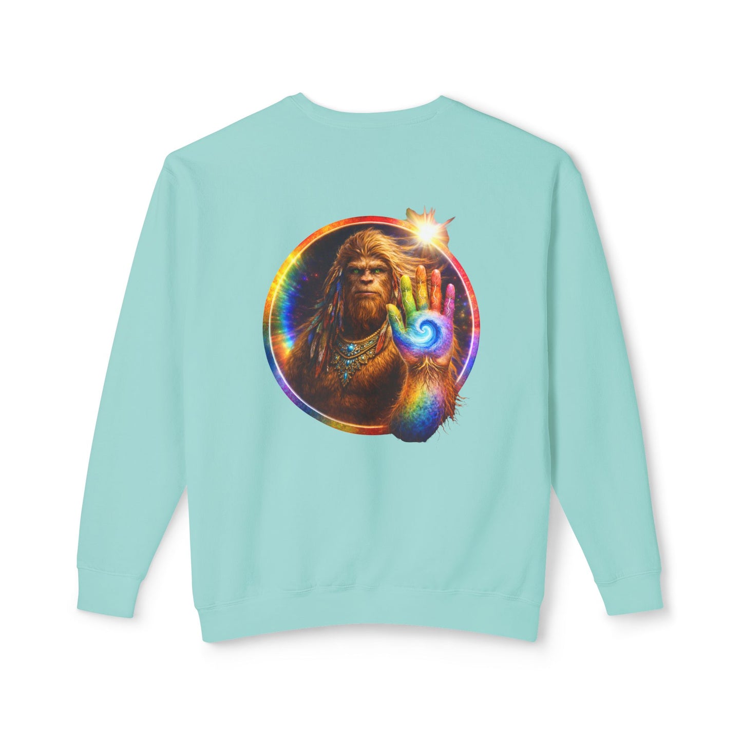 ALL LIFE MATTERS — The Sasquatch Forest Elder’s- Hand Crewneck Sweatshirt