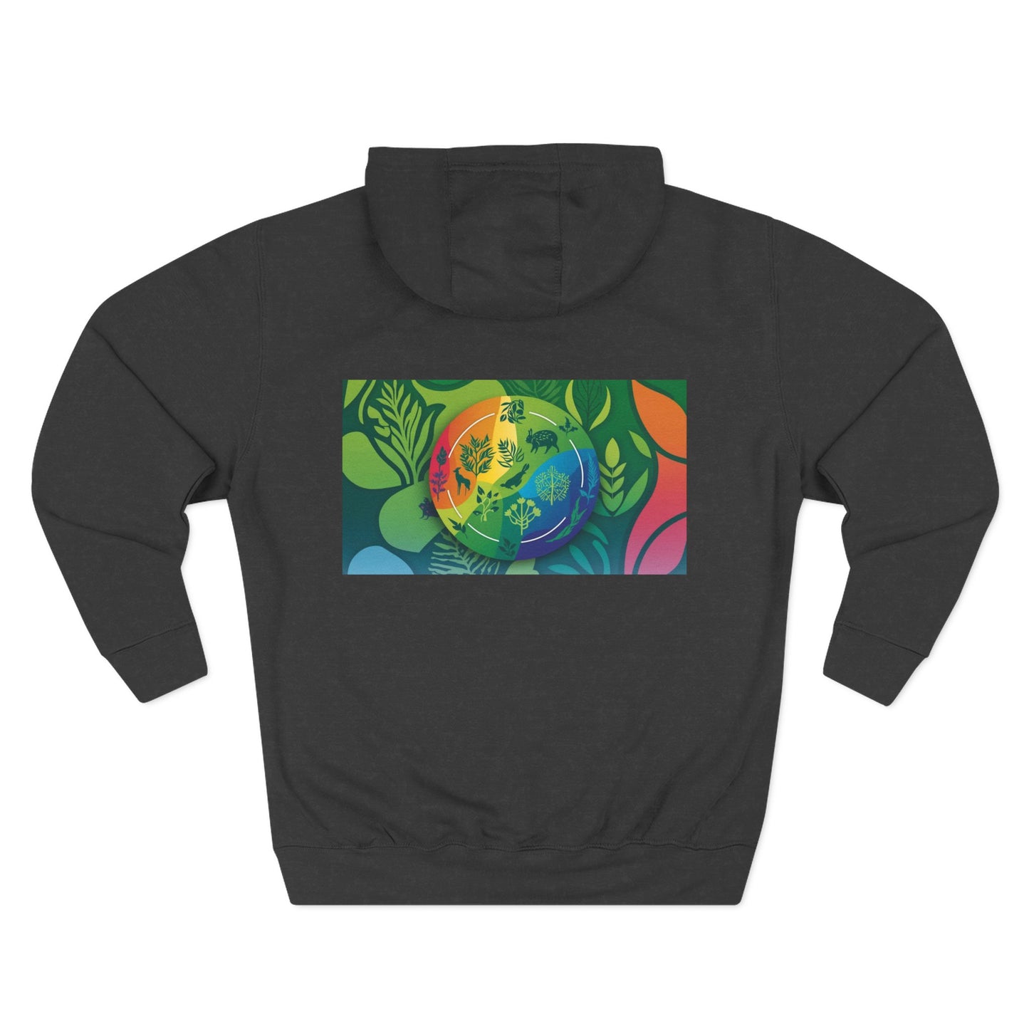 Three-Panel Fleece Hoodie