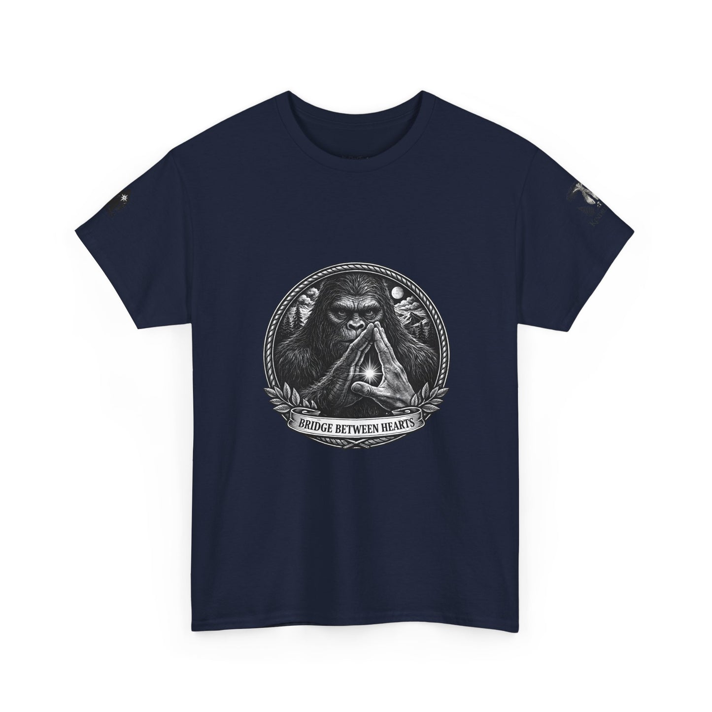 Sacred Bond with Forest Elders Guardians Sasquatch and Human Alliance  Tee — "Balance Between Non Mythic Guardians " Graphic T‑Shirt