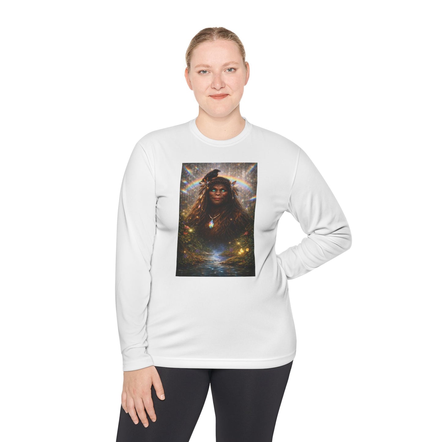 Guardian of the Rainbow Veil- Unisex Lightweight Long Sleeve Tee