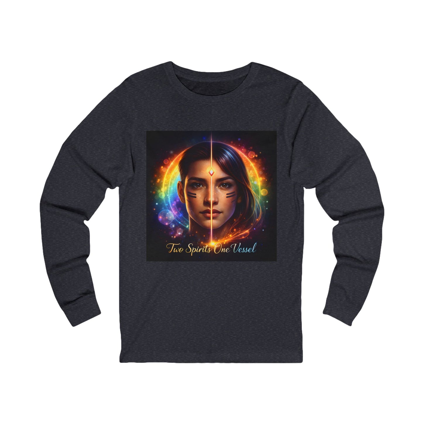 Spiritual Rainbow Soul Long Sleeve Tee — "The Spirit is One"