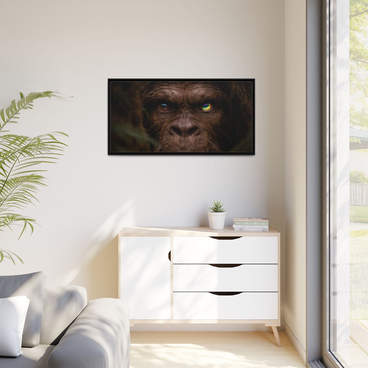 Their Eyes of the Living Rainbow- The Sasquatch People  Portrait Wall Art