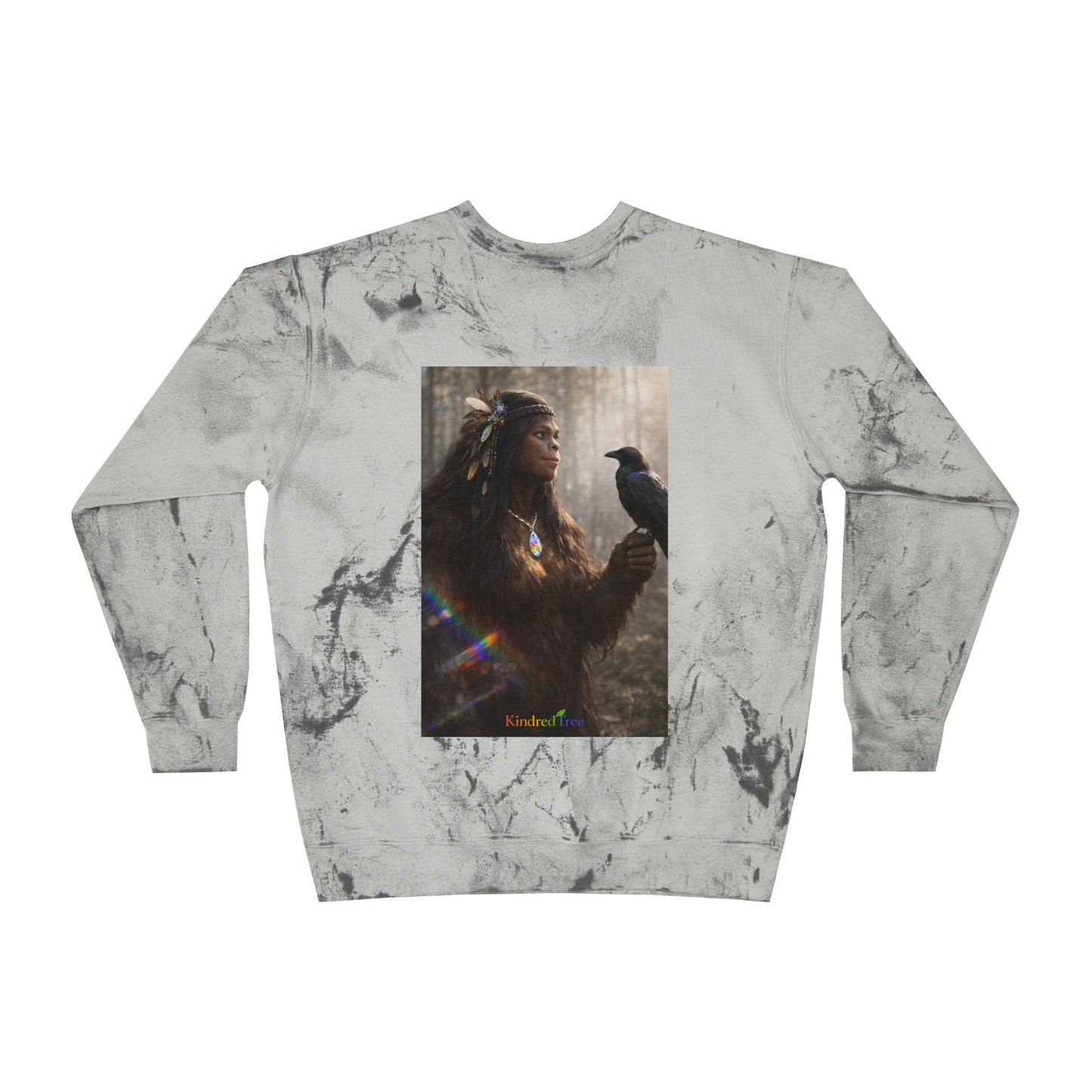 Sasquatch Royal Guardian, Eyes of the Living Rainbow- Crewneck Sweatshirt