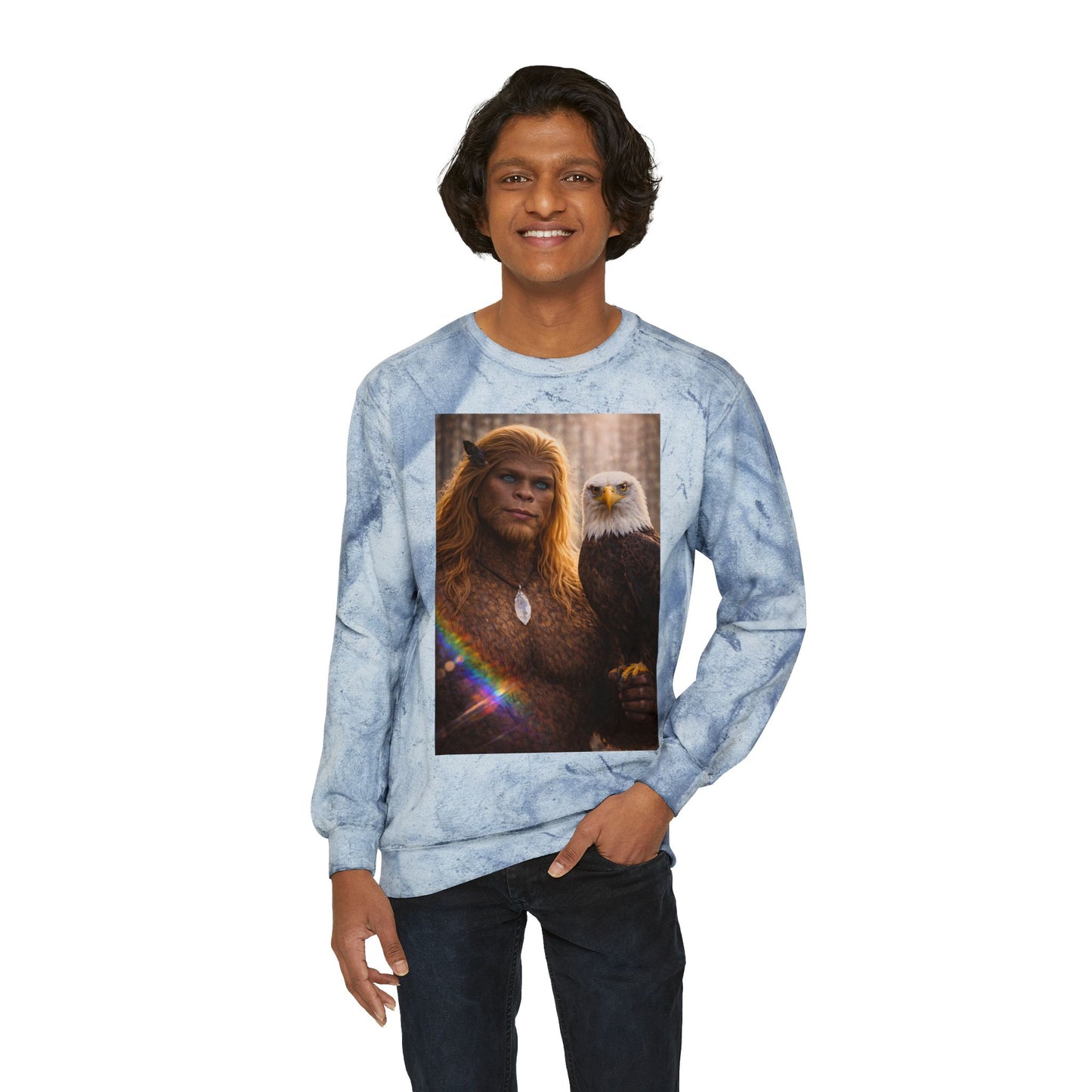Eyes of the Living Rainbow — Sasquatch Prince Crewneck Sweatshirt