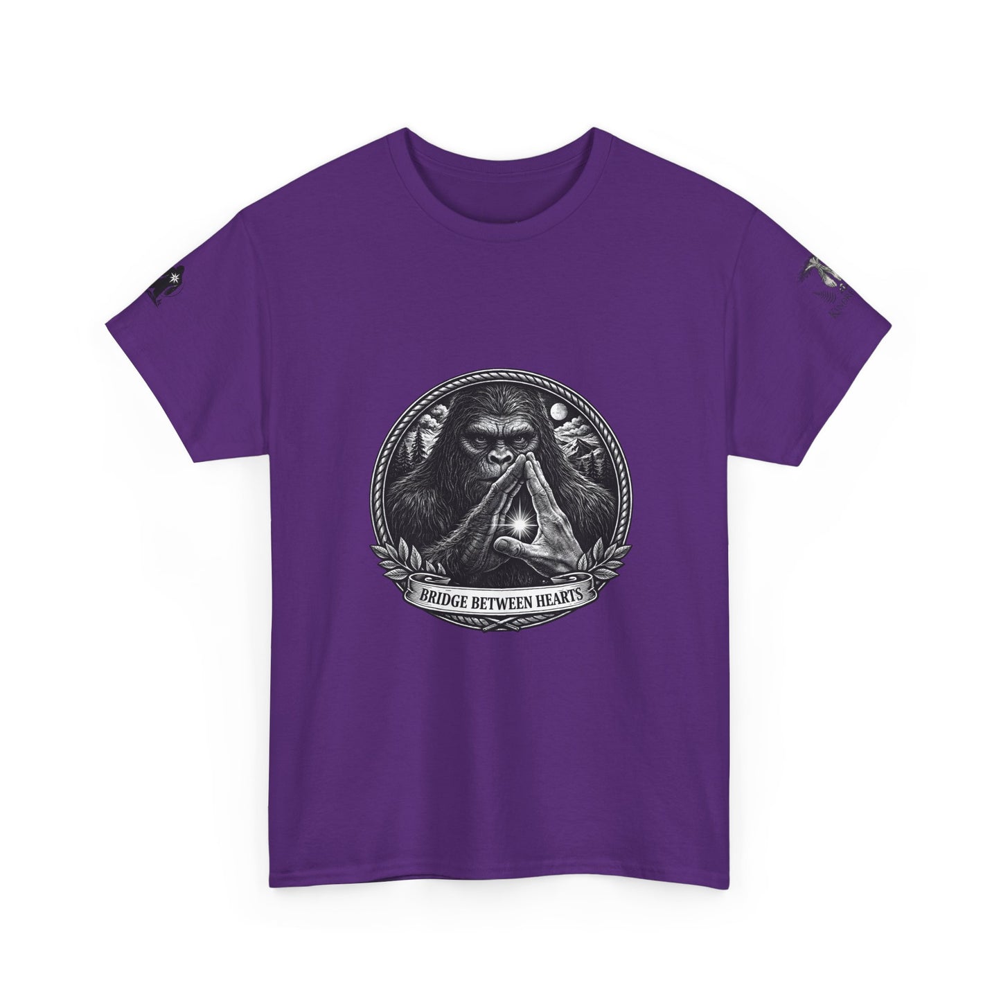 Sacred Bond with Forest Elders Guardians Sasquatch and Human Alliance  Tee — "Balance Between Non Mythic Guardians " Graphic T‑Shirt
