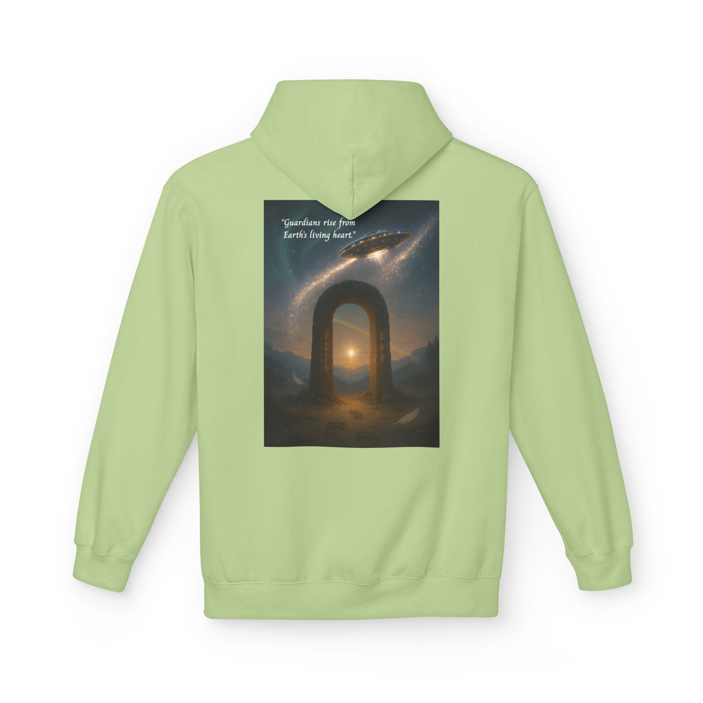 Cosmic Portal Hoodie — "Searching for Earth’s Story" Astral Landscape Pullover