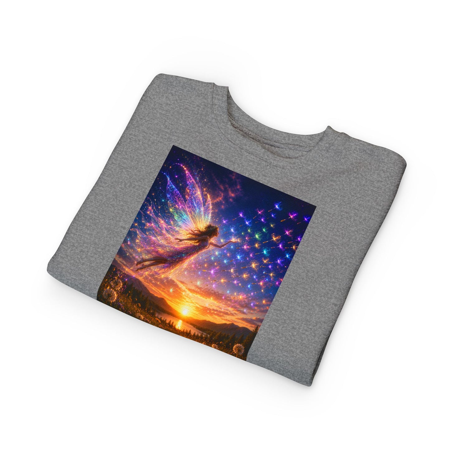 The Seed Keeper Fairy Guardian of Dreams Carried on the Wind- Crewneck for Kids