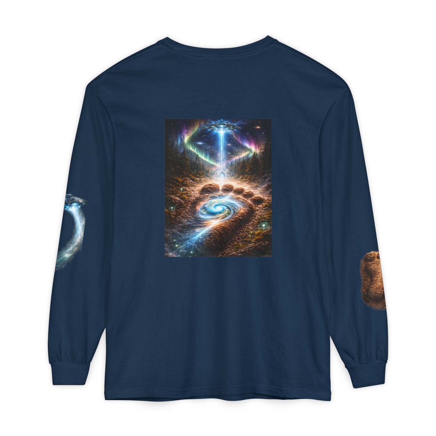 The Imprints of Our First Ancestors Long Sleeve Cosmic Sasquatch Guardian Tee
