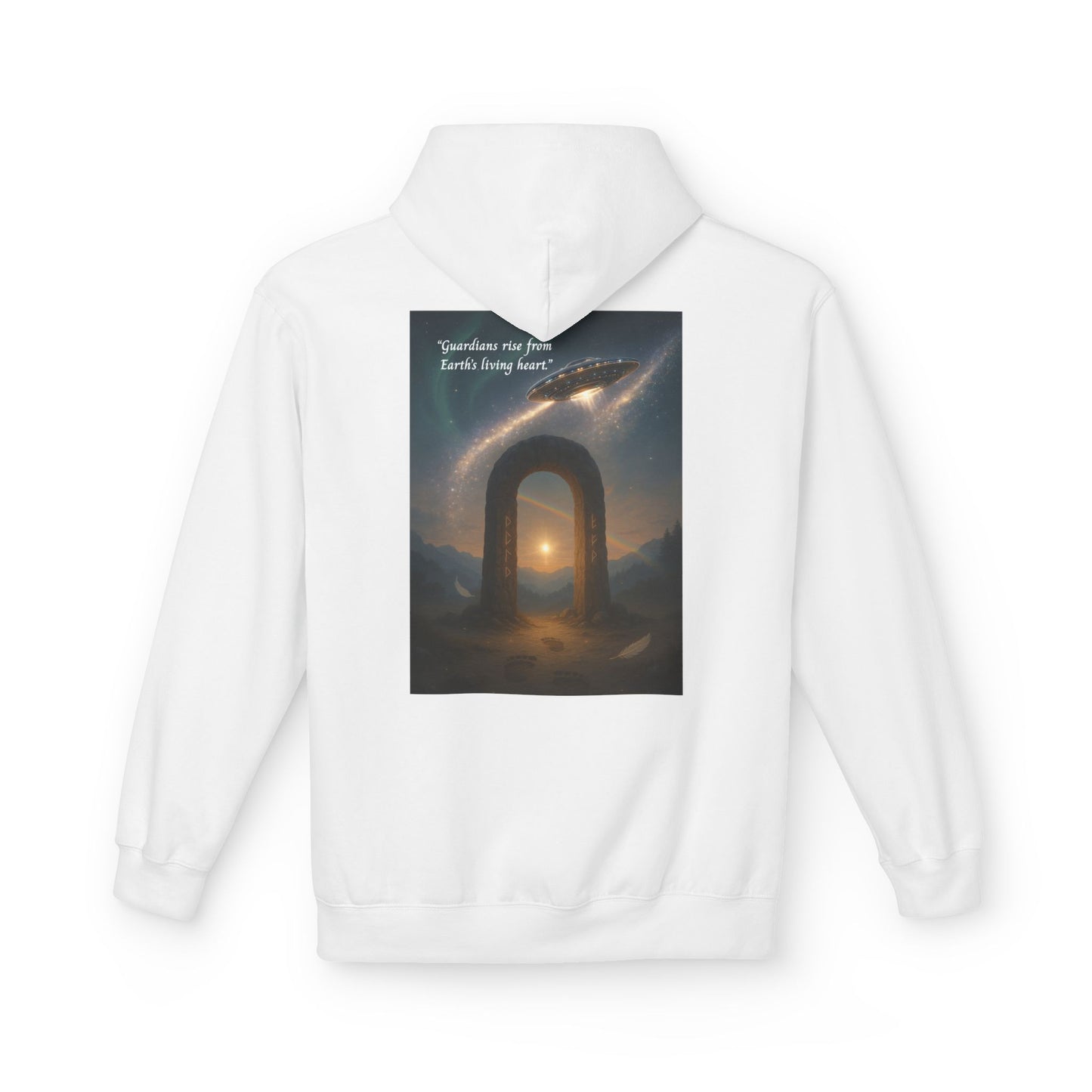 Cosmic Portal Hoodie — "Searching for Earth’s Story" Astral Landscape Pullover