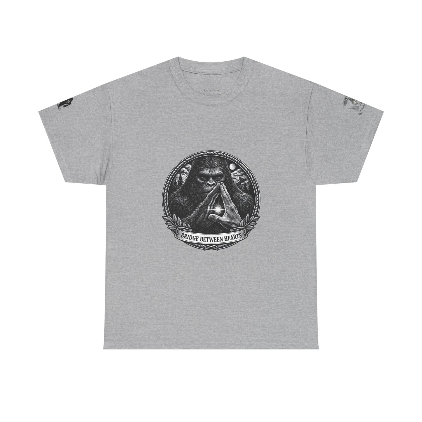 Sacred Bond with Forest Elders Guardians Sasquatch and Human Alliance  Tee — "Balance Between Non Mythic Guardians " Graphic T‑Shirt