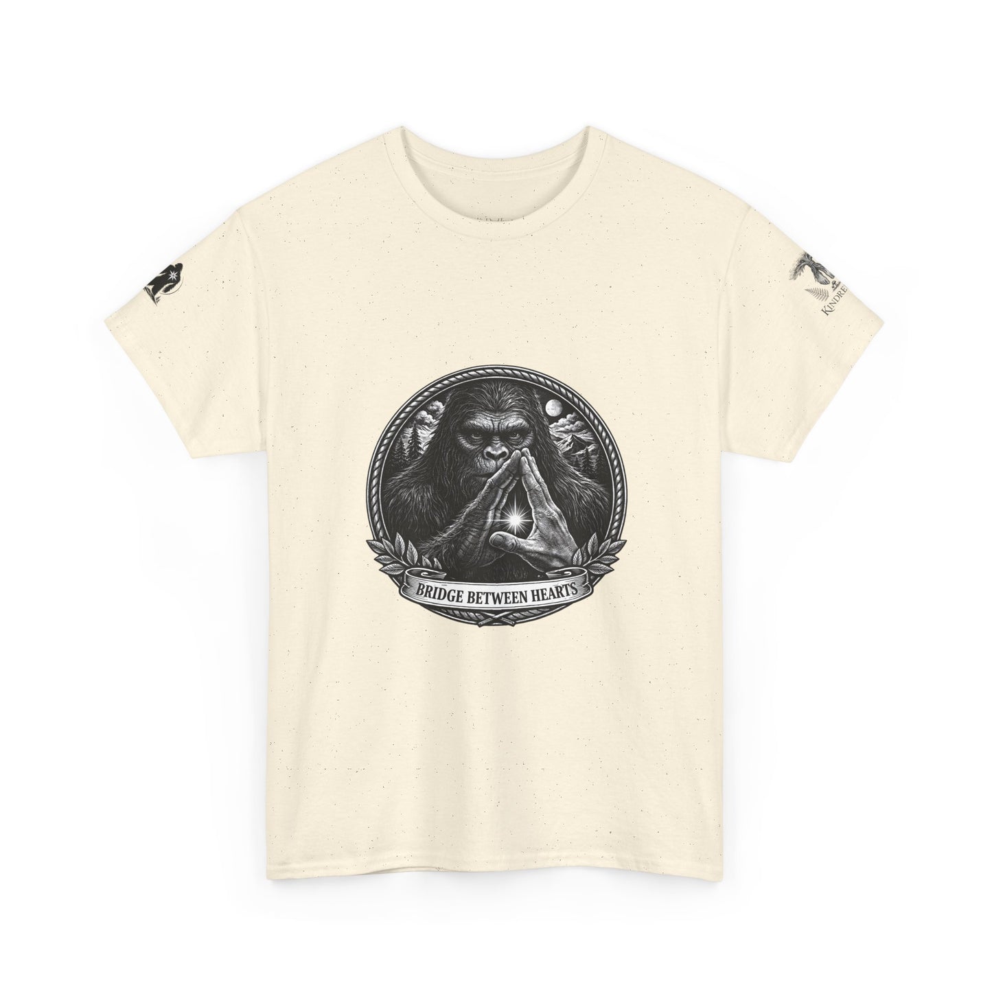 Sacred Bond with Forest Elders Guardians Sasquatch and Human Alliance  Tee — "Balance Between Non Mythic Guardians " Graphic T‑Shirt