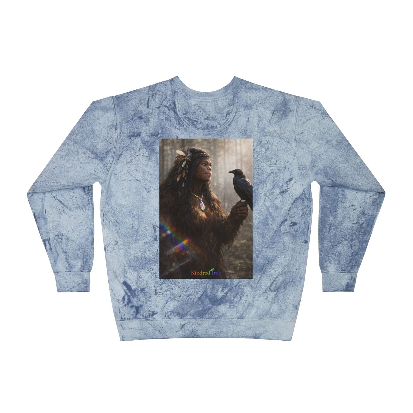 Sasquatch Royal Guardian, Eyes of the Living Rainbow- Crewneck Sweatshirt