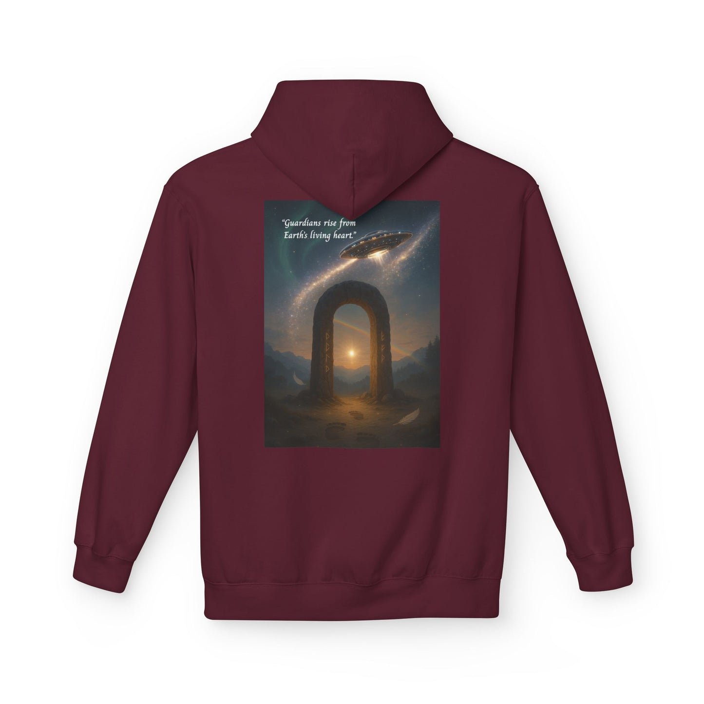 Cosmic Portal Hoodie — "Searching for Earth’s Story" Astral Landscape Pullover