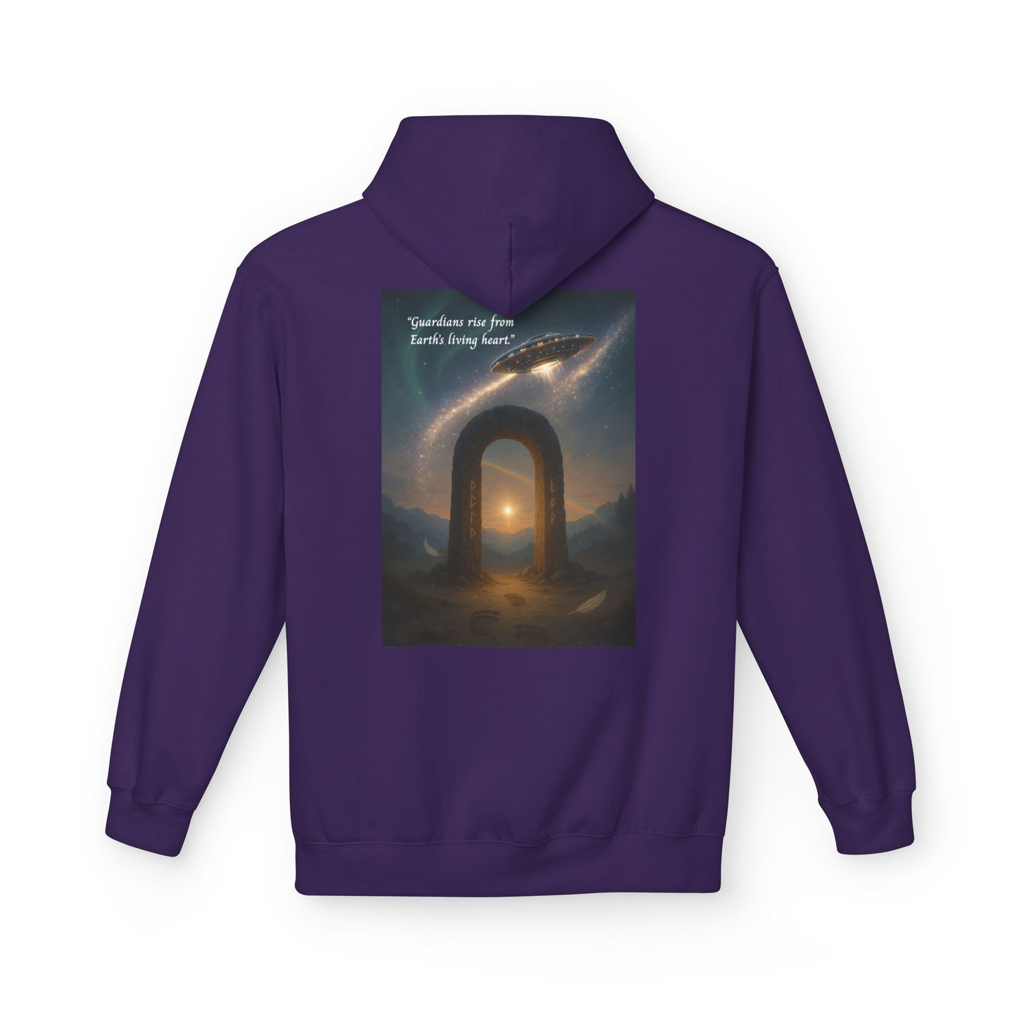 Cosmic Portal Hoodie — "Searching for Earth’s Story" Astral Landscape Pullover