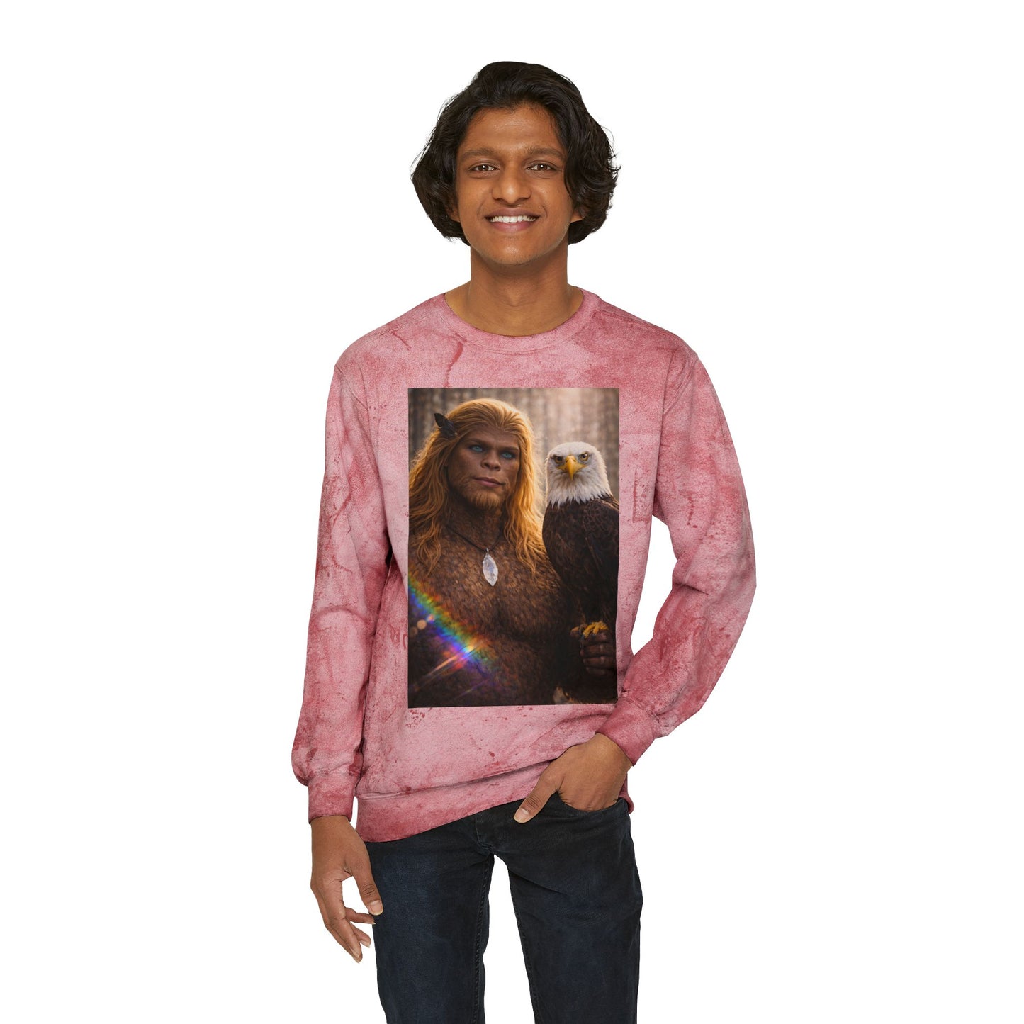 Eyes of the Living Rainbow — Sasquatch Prince Crewneck Sweatshirt